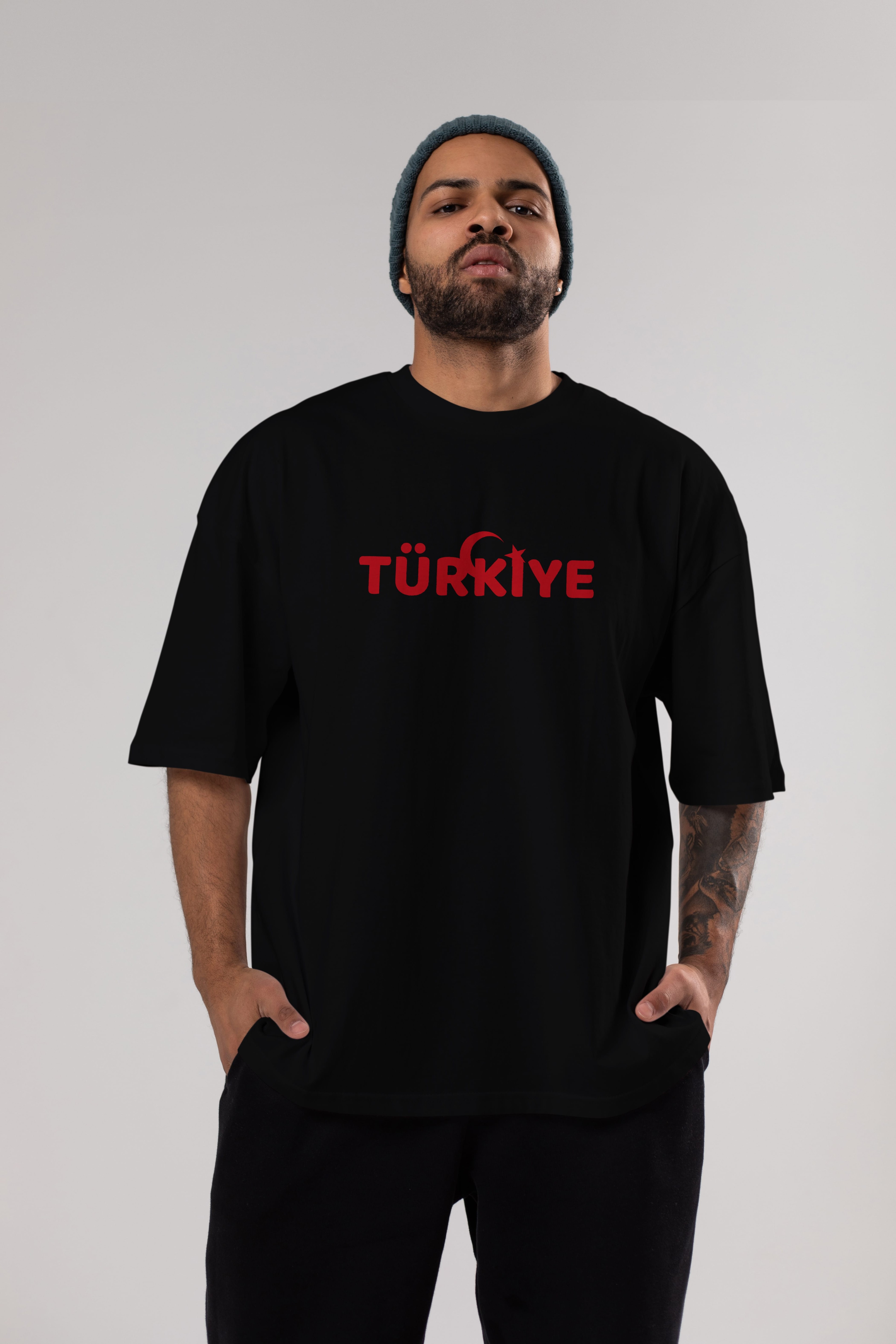 Türkiye Ön Baskılı Oversize t-shirt %100 pamuk Erkek Kadın Unisex