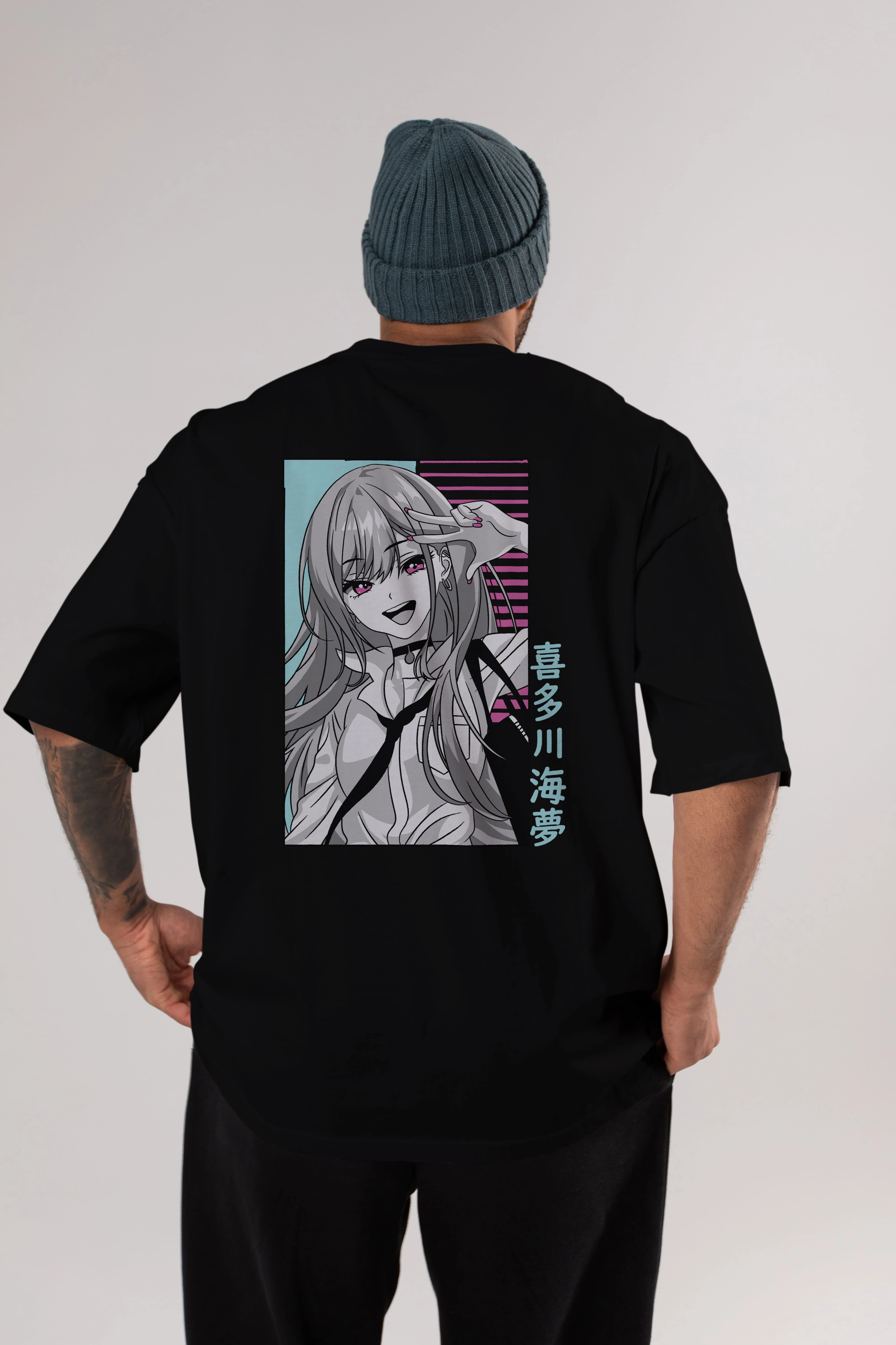 Marin Kitagawa 1 Anime Arka Baskılı Oversize t-shirt Erkek Kadın Unisex
