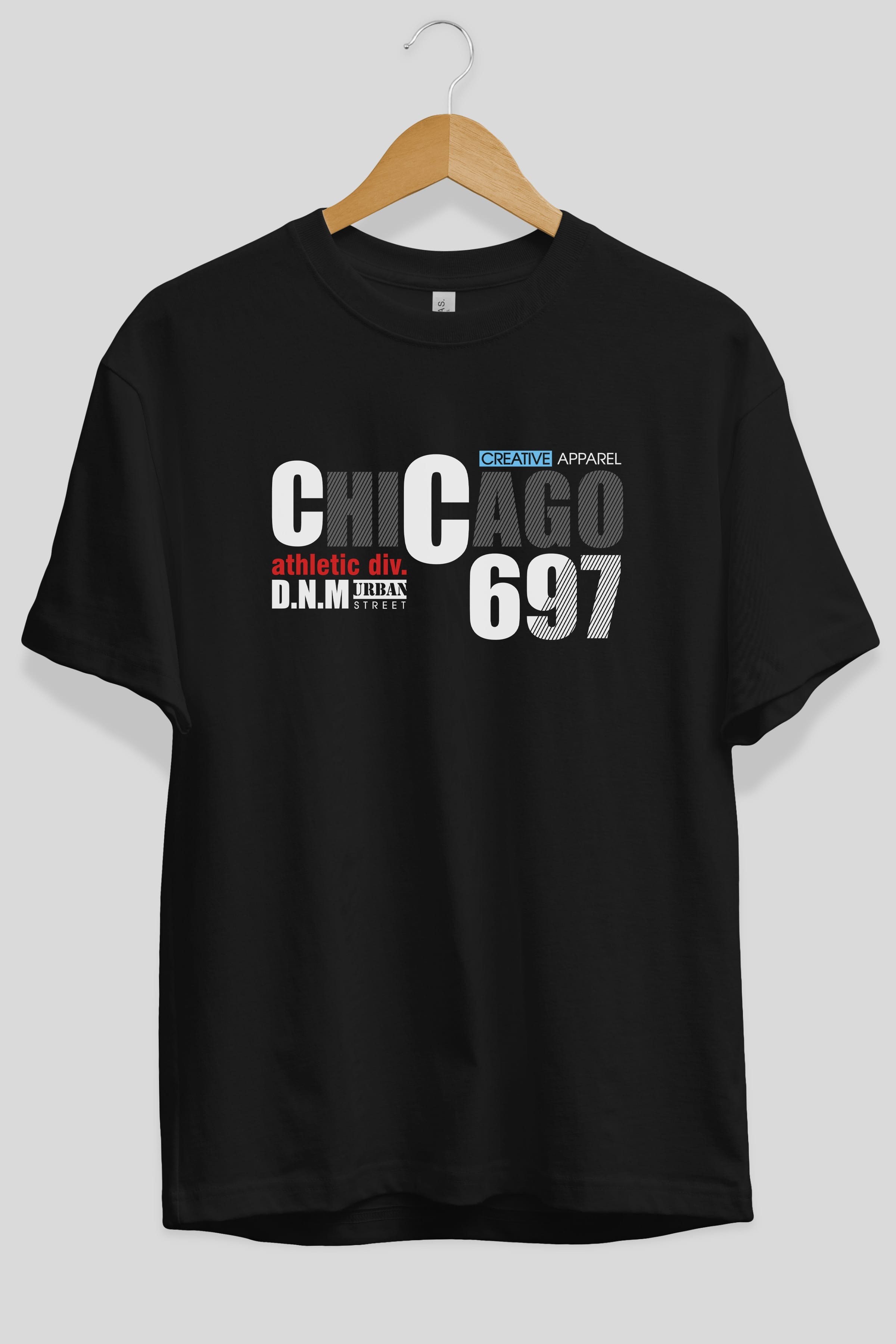 Chicago 697 Ön Baskılı Oversize t-shirt Erkek Kadın Unisex