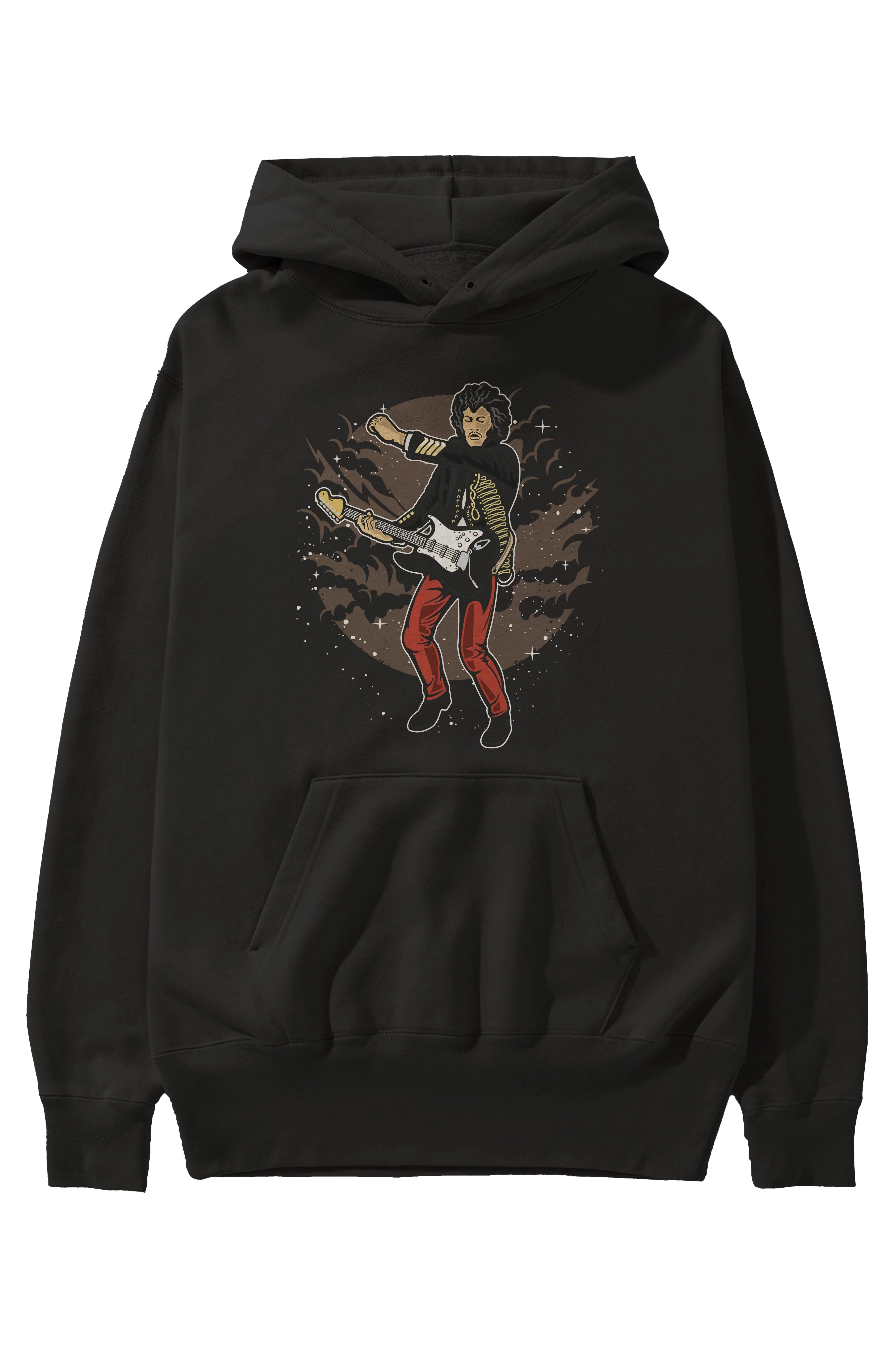 JIMMY HENDRIX Ön Baskılı Hoodie Oversize Kapüşonlu Sweatshirt Erkek Kadın Unisex