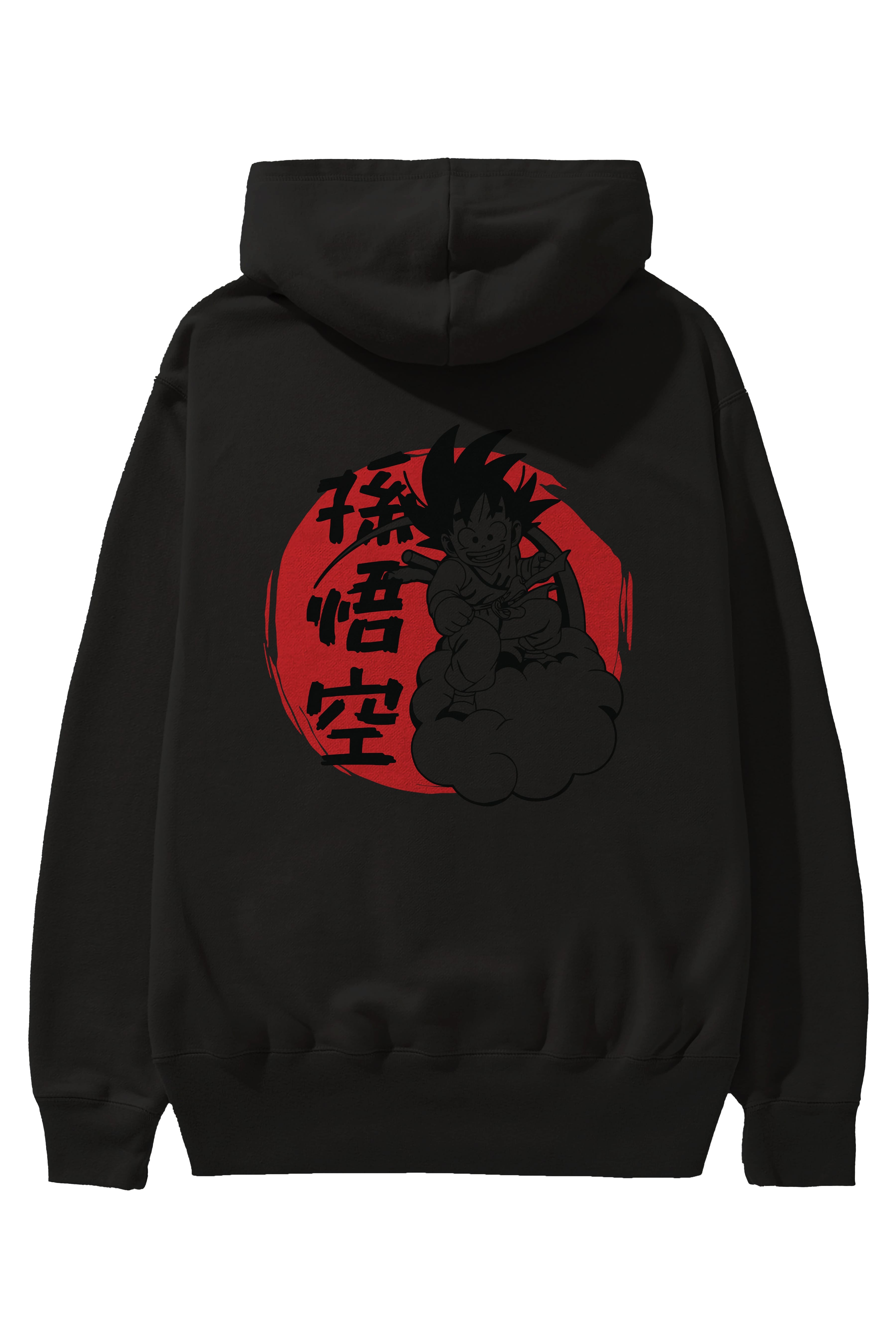 DRAGON BALL Anime Arka Baskılı Hoodie Oversize Kapüşonlu Sweatshirt Erkek Kadın Unisex