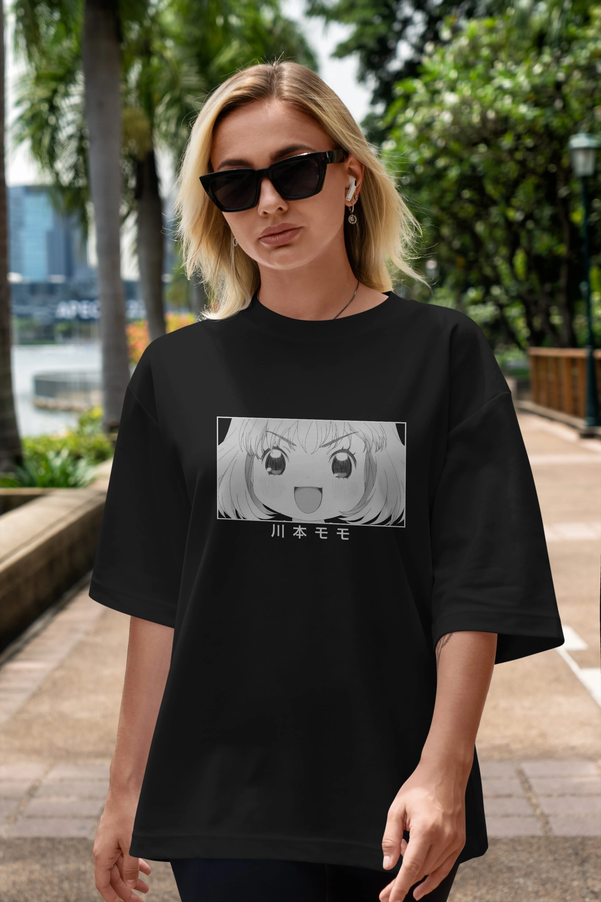Momo Kawamoto 1 Anime Ön Baskılı Oversize t-shirt %100 pamuk Erkek Kadın Unisex