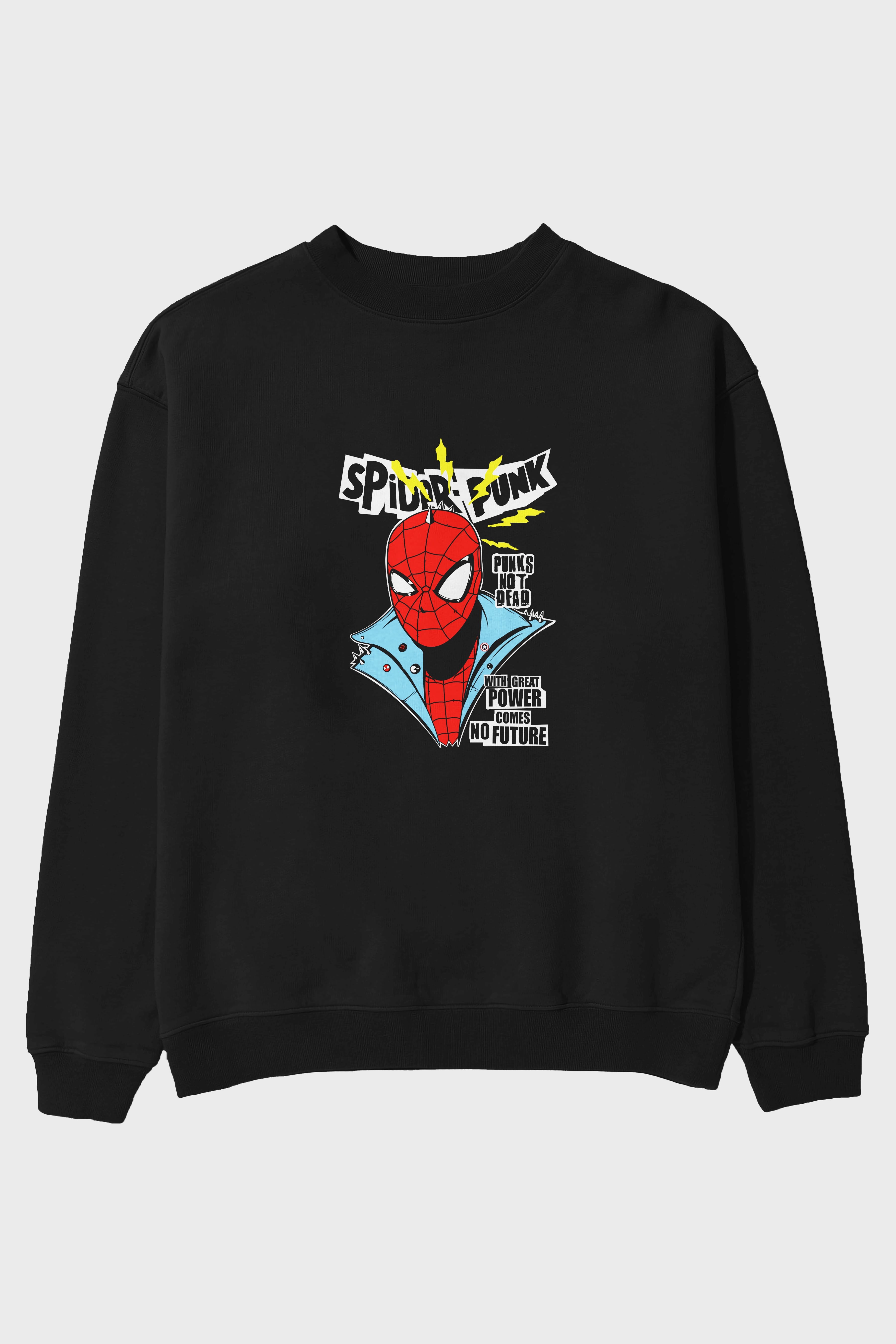 Spiderman (18) Ön Baskılı Oversize Sweatshirt Erkek Kadın Unisex