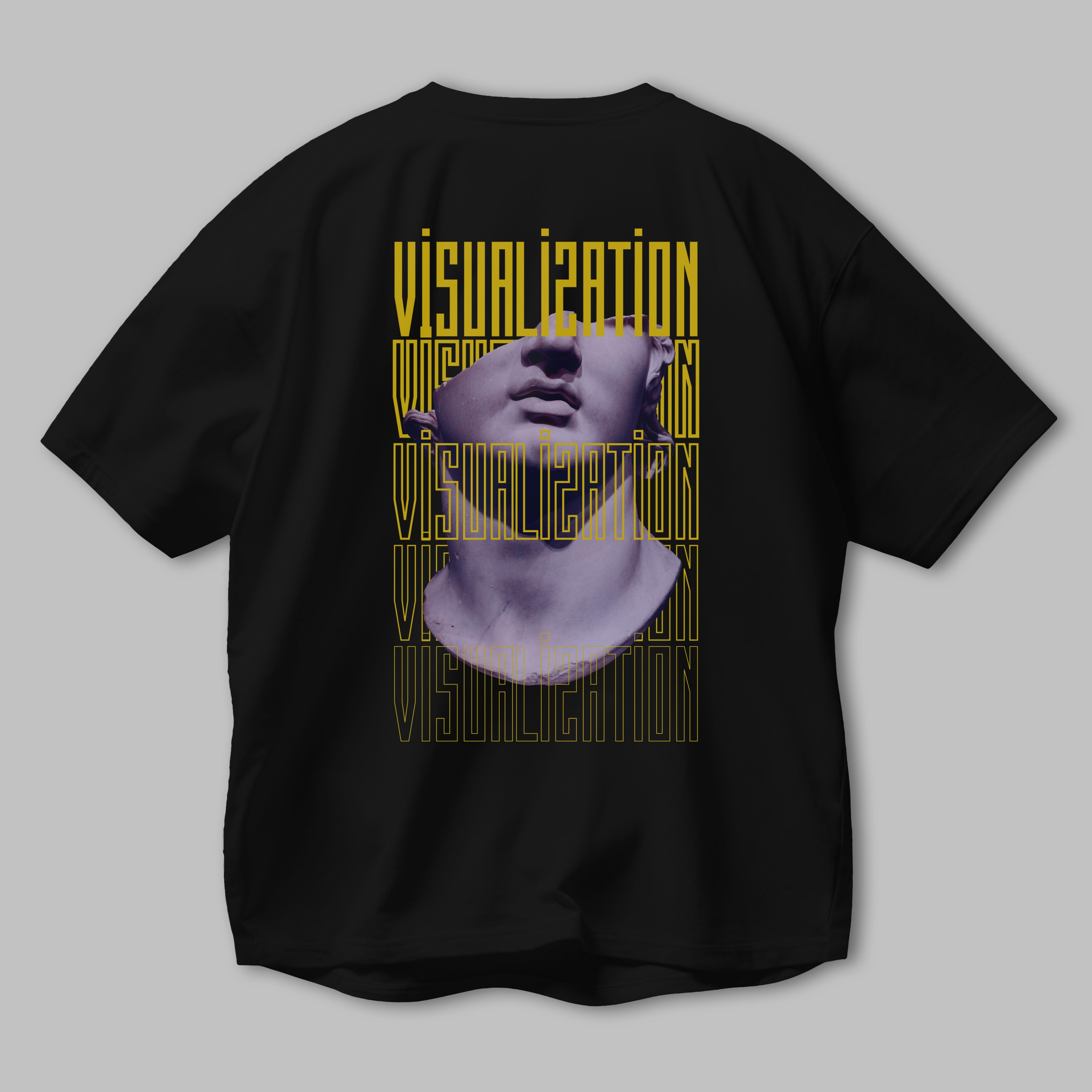 Visualization Yazılı Arka Baskılı Oversize t-shirt Erkek Kadın Unisex