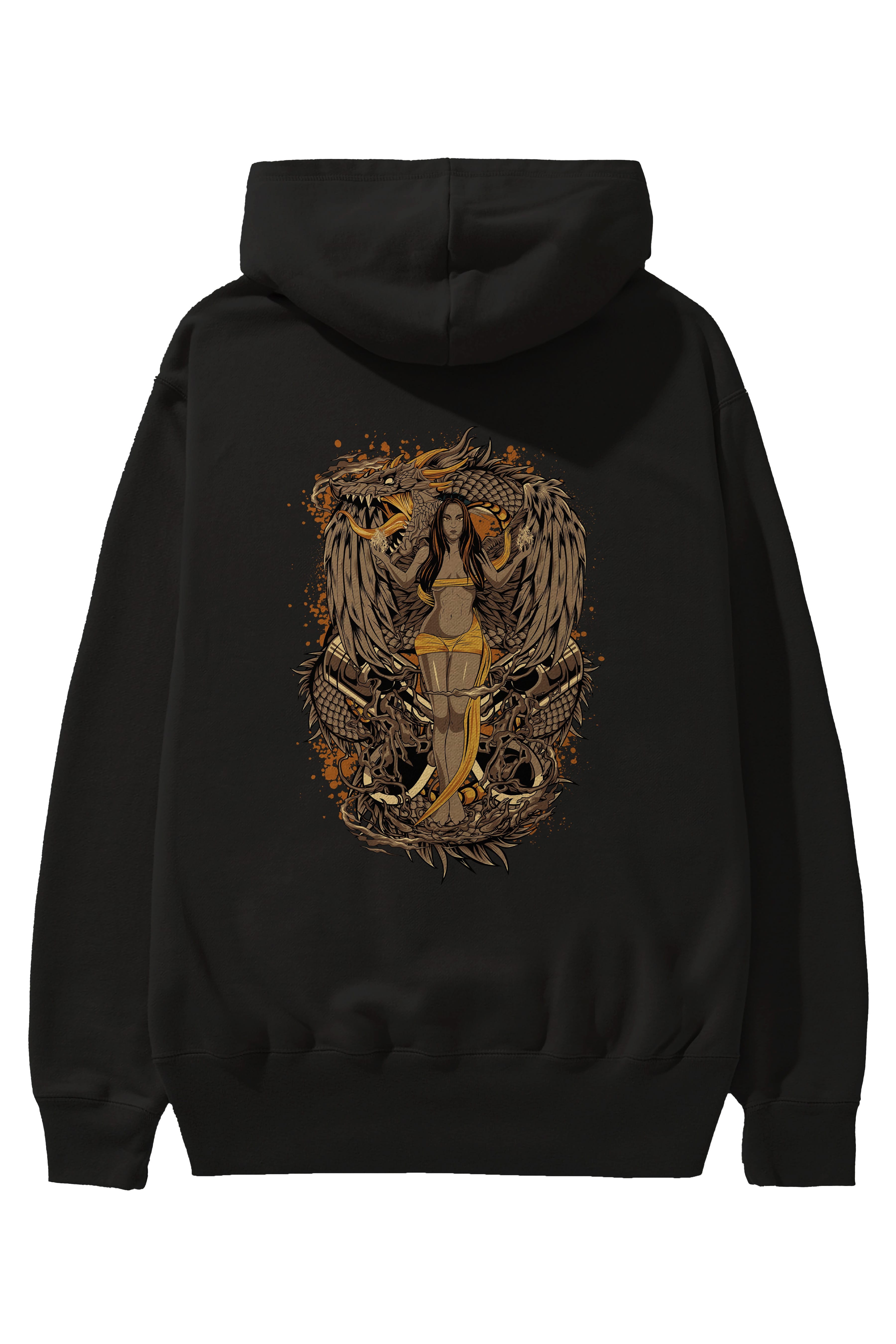 TRIBAL (3) Anime Arka Baskılı Hoodie Oversize Kapüşonlu Sweatshirt Erkek Kadın Unisex