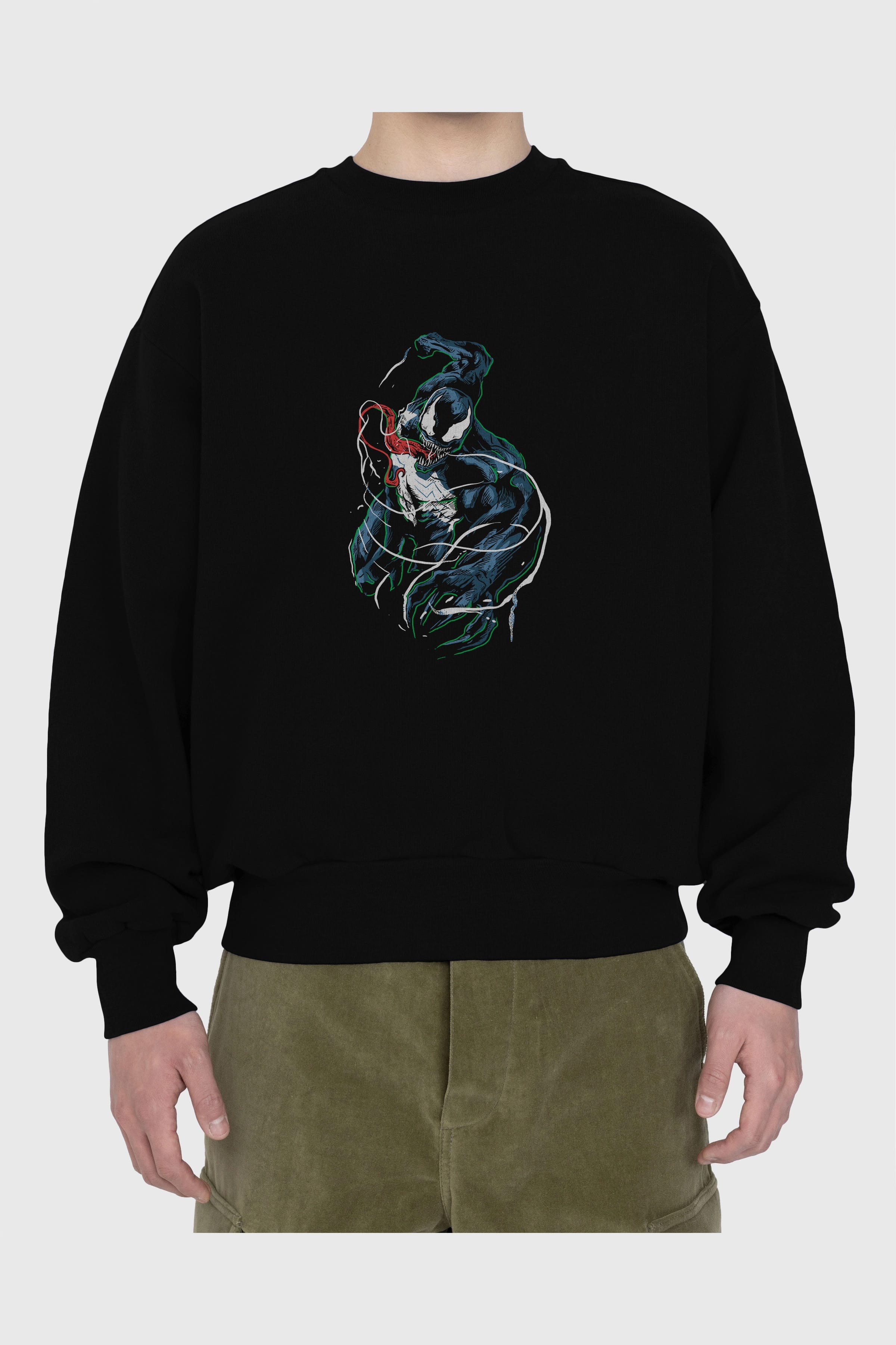 Venom (5) Ön Baskılı Oversize Sweatshirt Erkek Kadın Unisex