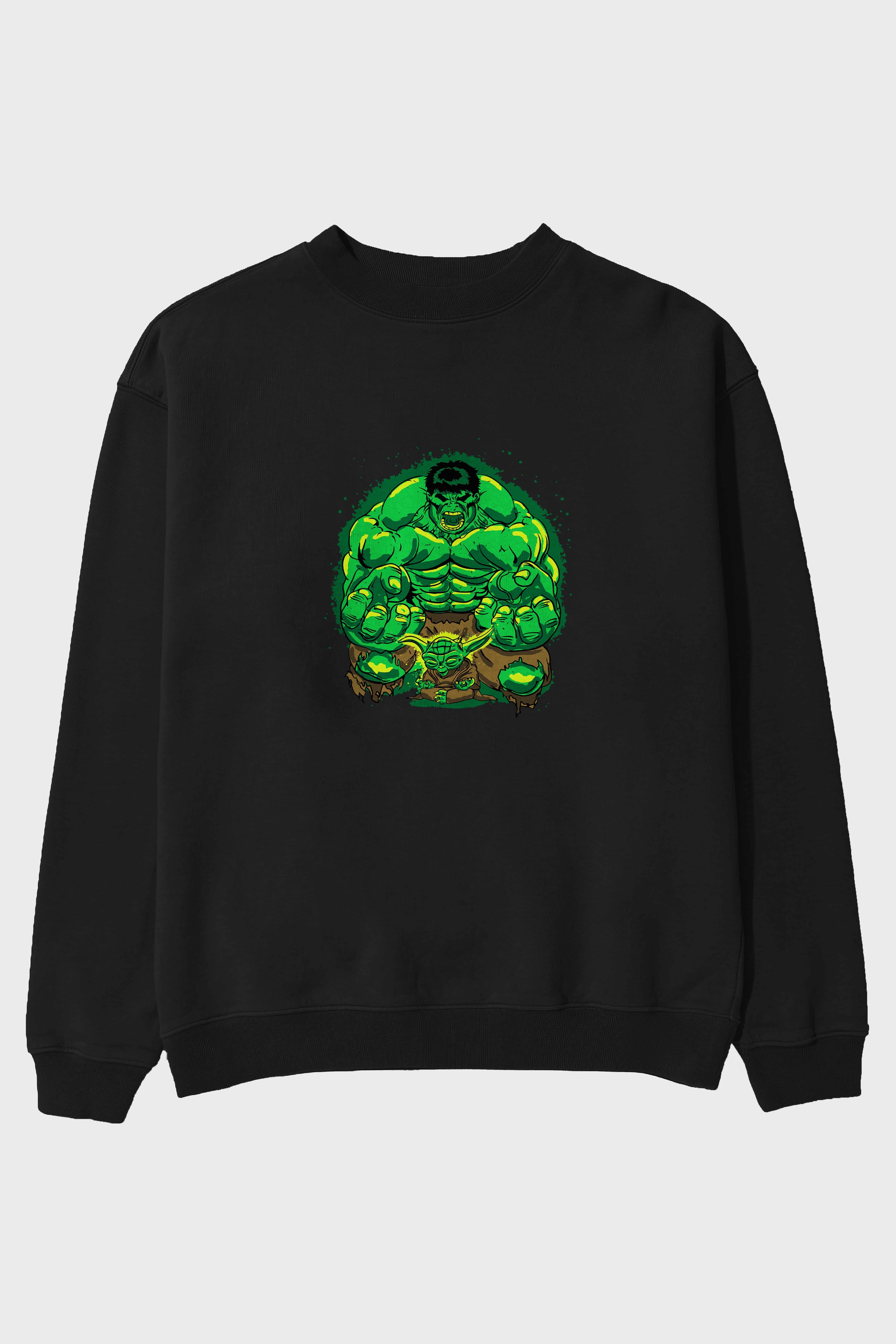 Hulk (7) Ön Baskılı Oversize Sweatshirt Erkek Kadın Unisex