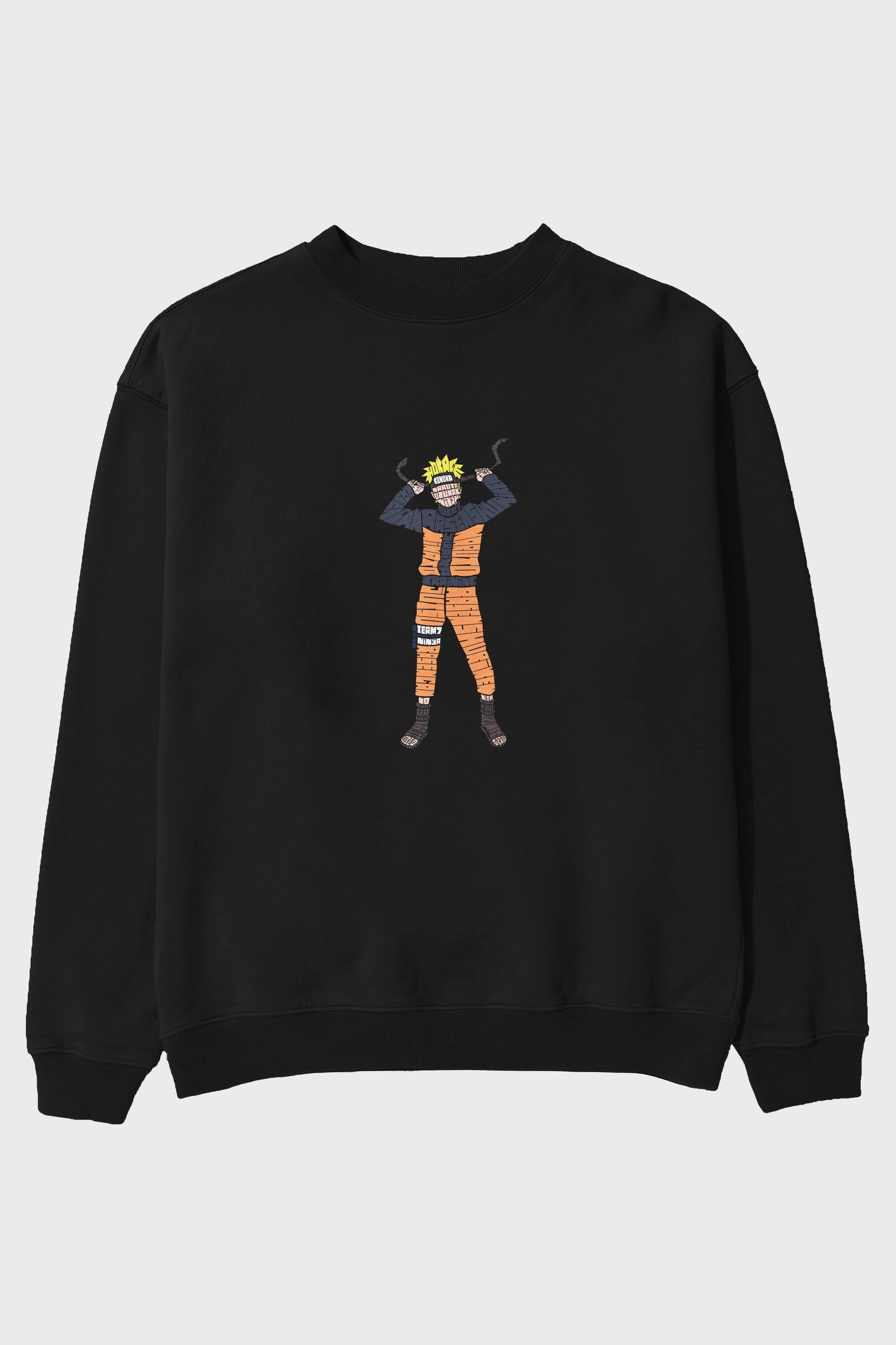 Naruto Ön Baskılı Oversize Sweatshirt Erkek Kadın Unisex