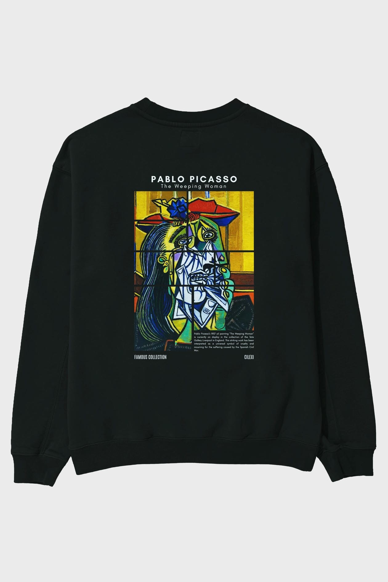 Pablo Picasso Arka Baskılı Oversize Sweatshirt Erkek Kadın Unisex
