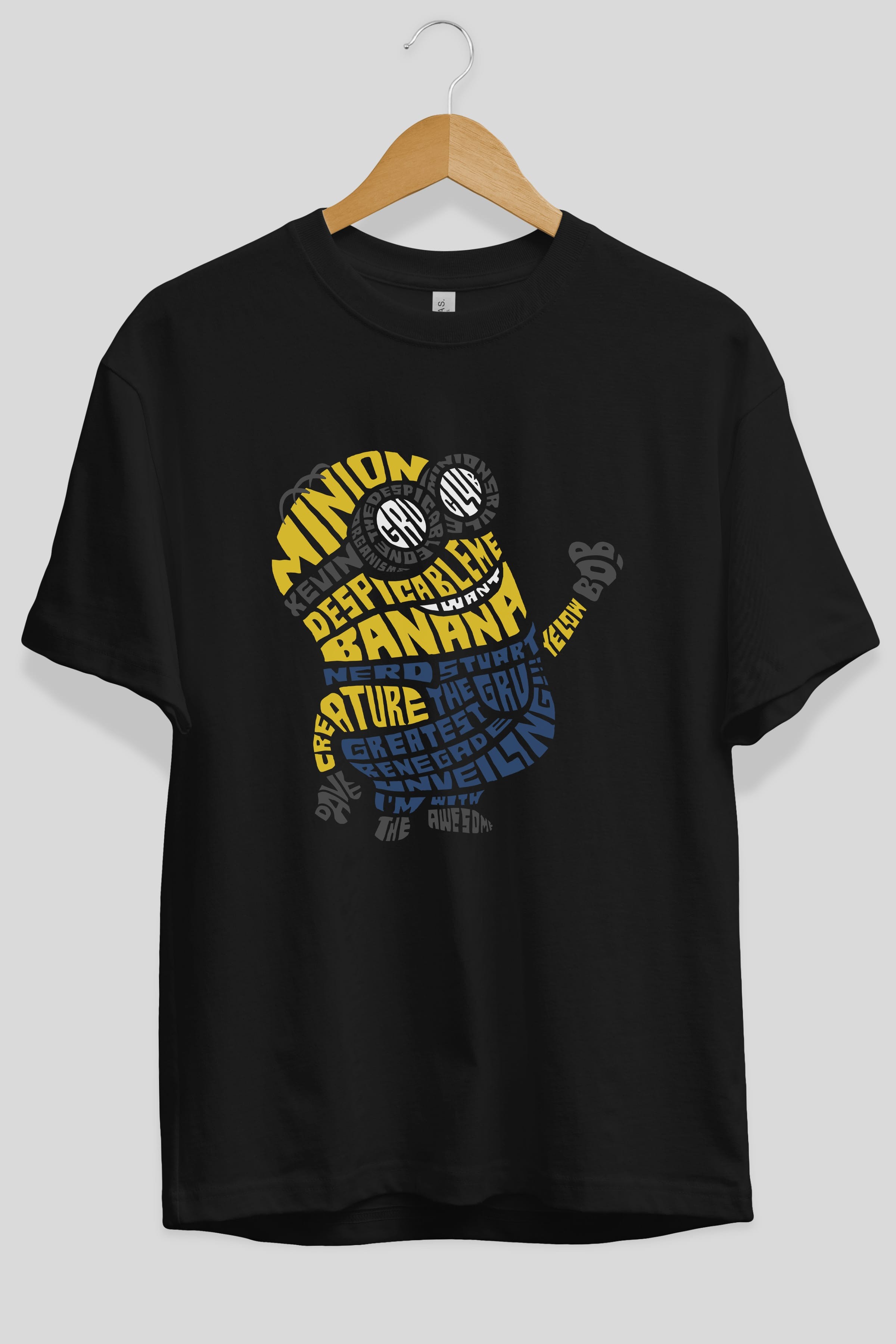 Minion Ön Baskılı Oversize t-shirt %100 pamuk Erkek Kadın Unisex