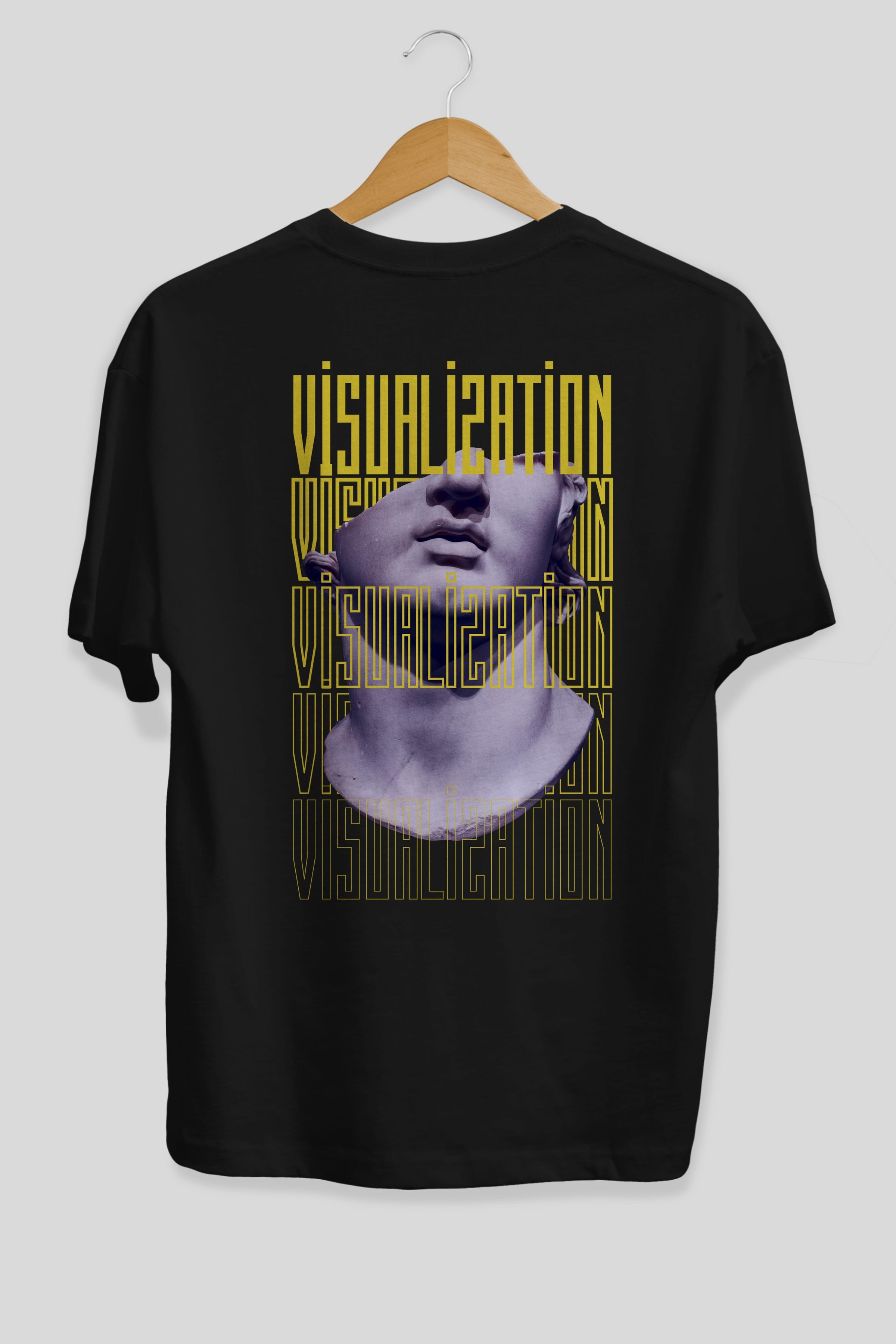 Visualization Yazılı Arka Baskılı Oversize t-shirt Erkek Kadın Unisex