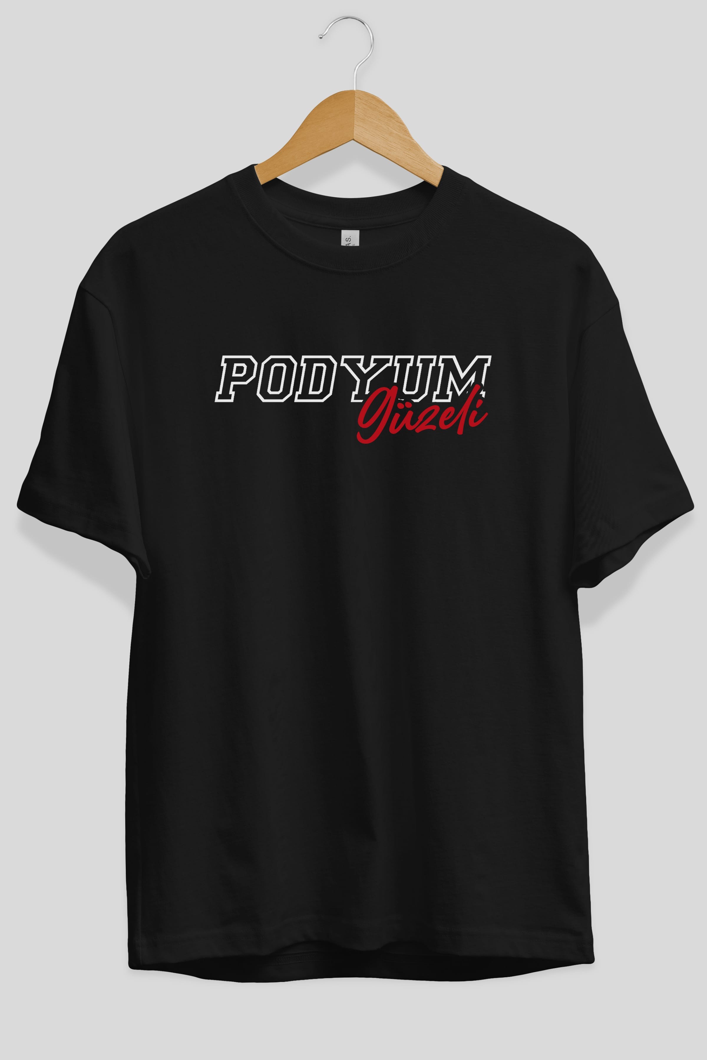 Podyum Güzeli Ön Baskılı Oversize t-shirt %100 pamuk Erkek Kadın Unisex