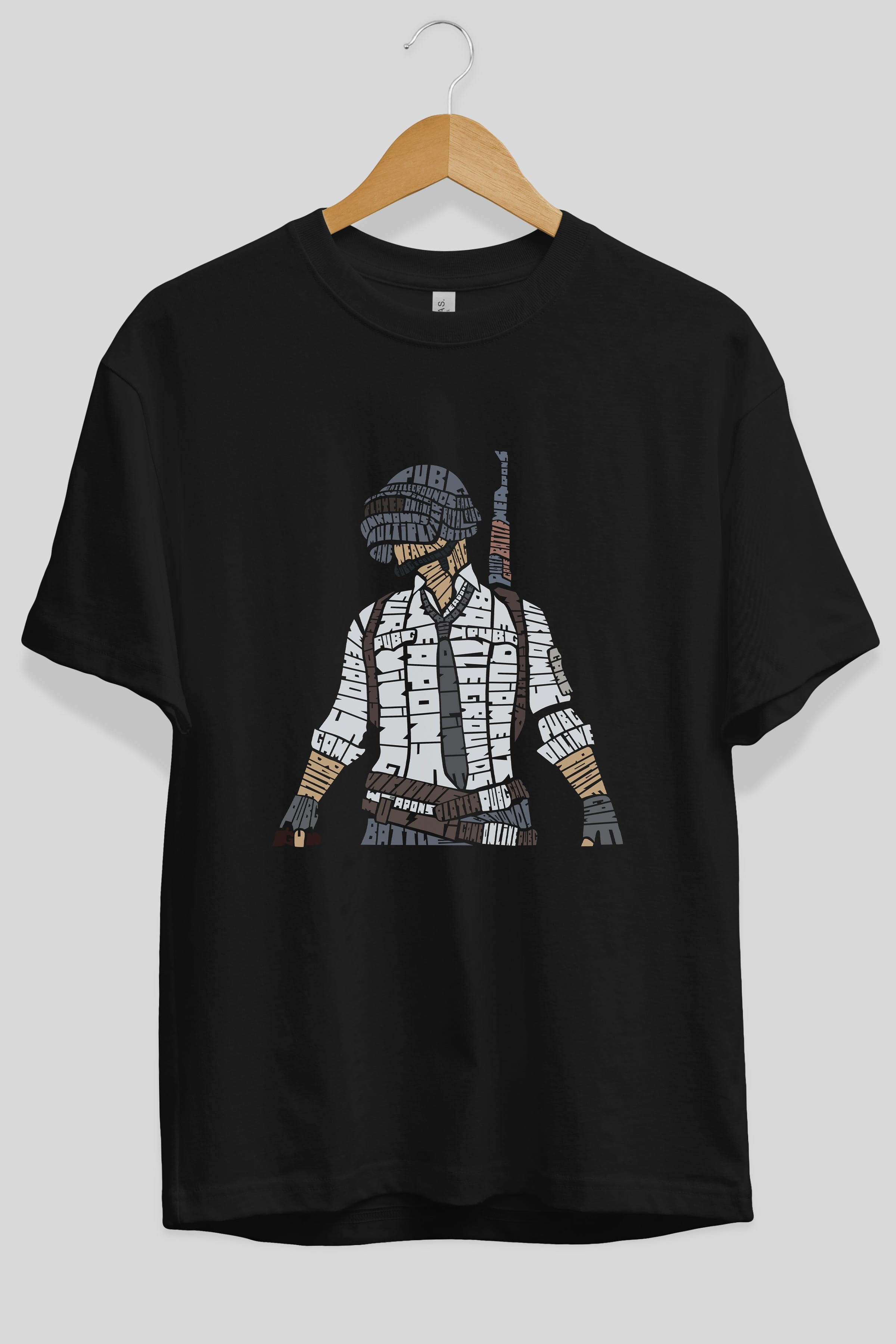 Pubg Ön Baskılı Oversize t-shirt %100 pamuk Erkek Kadın Unisex