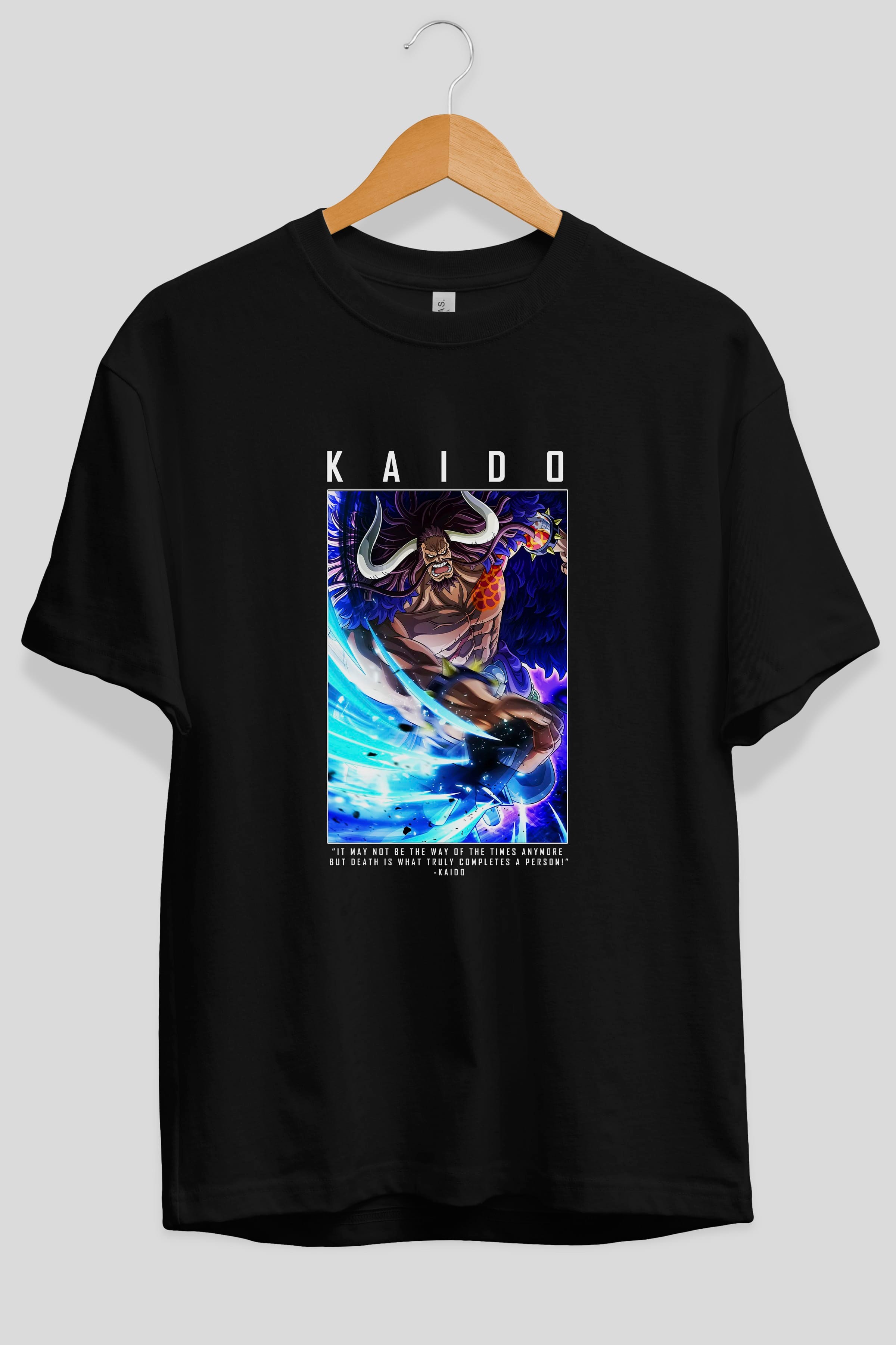 Kaido 2 Anime Ön Baskılı Oversize t-shirt Erkek Kadın Unisex