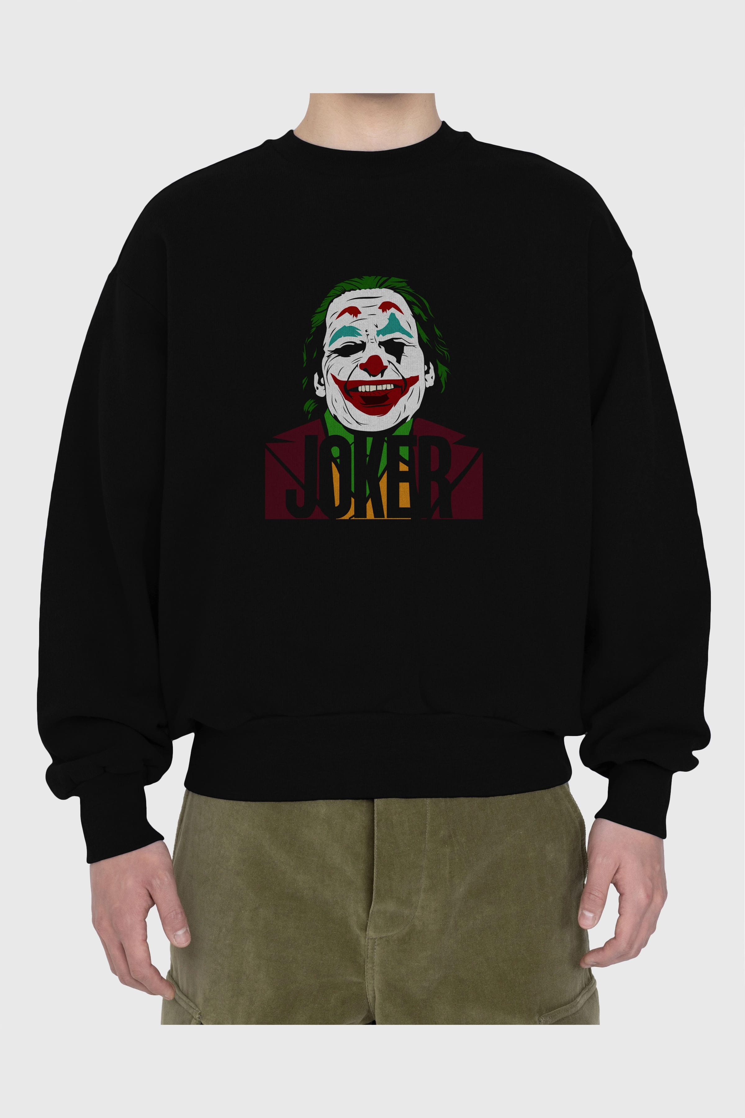 Joker (10) Ön Baskılı Oversize Sweatshirt Erkek Kadın Unisex