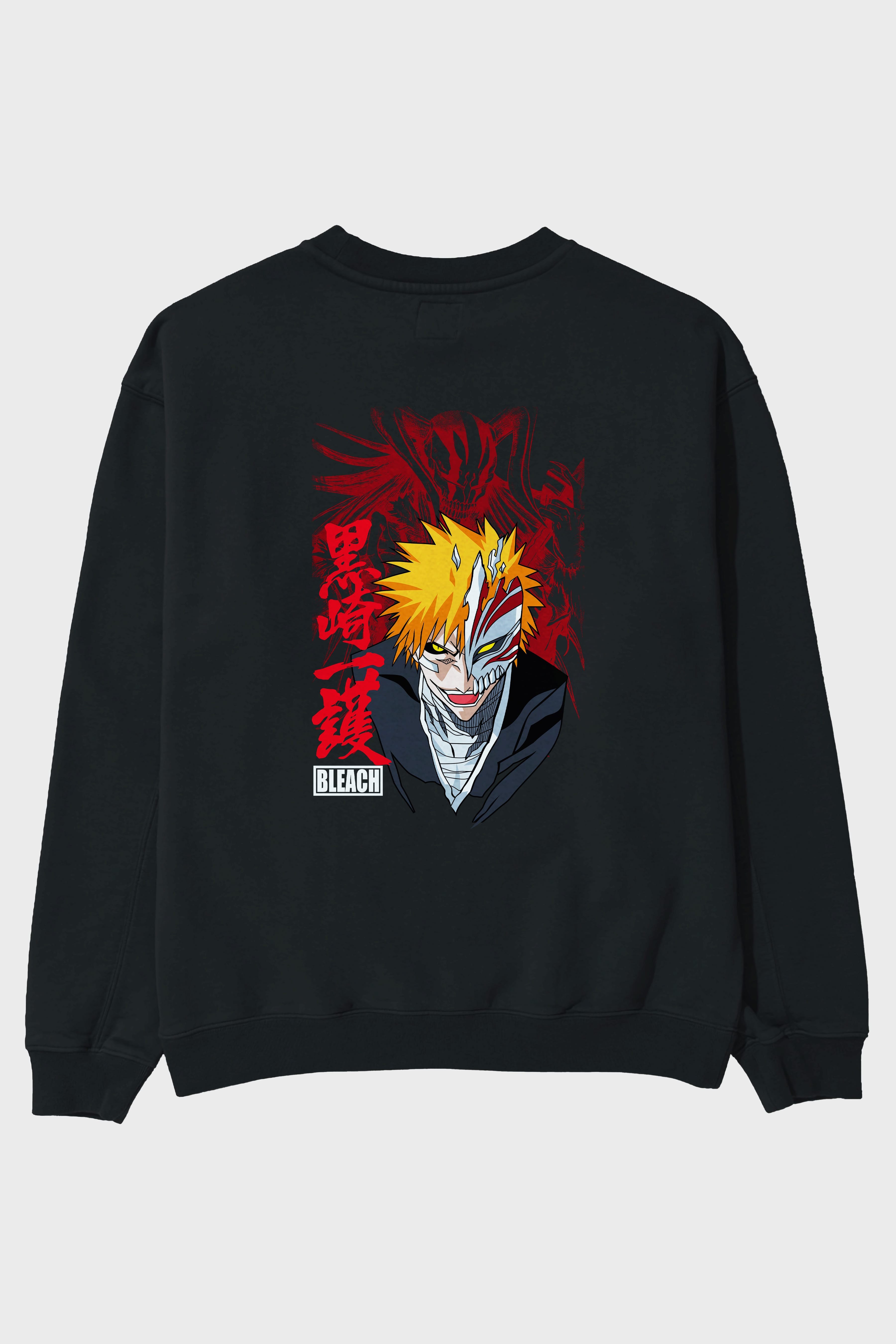 ICHIGO KUROSAKI VIZARD Anime Arka Baskılı Oversize Sweatshirt Erkek Kadın Unisex