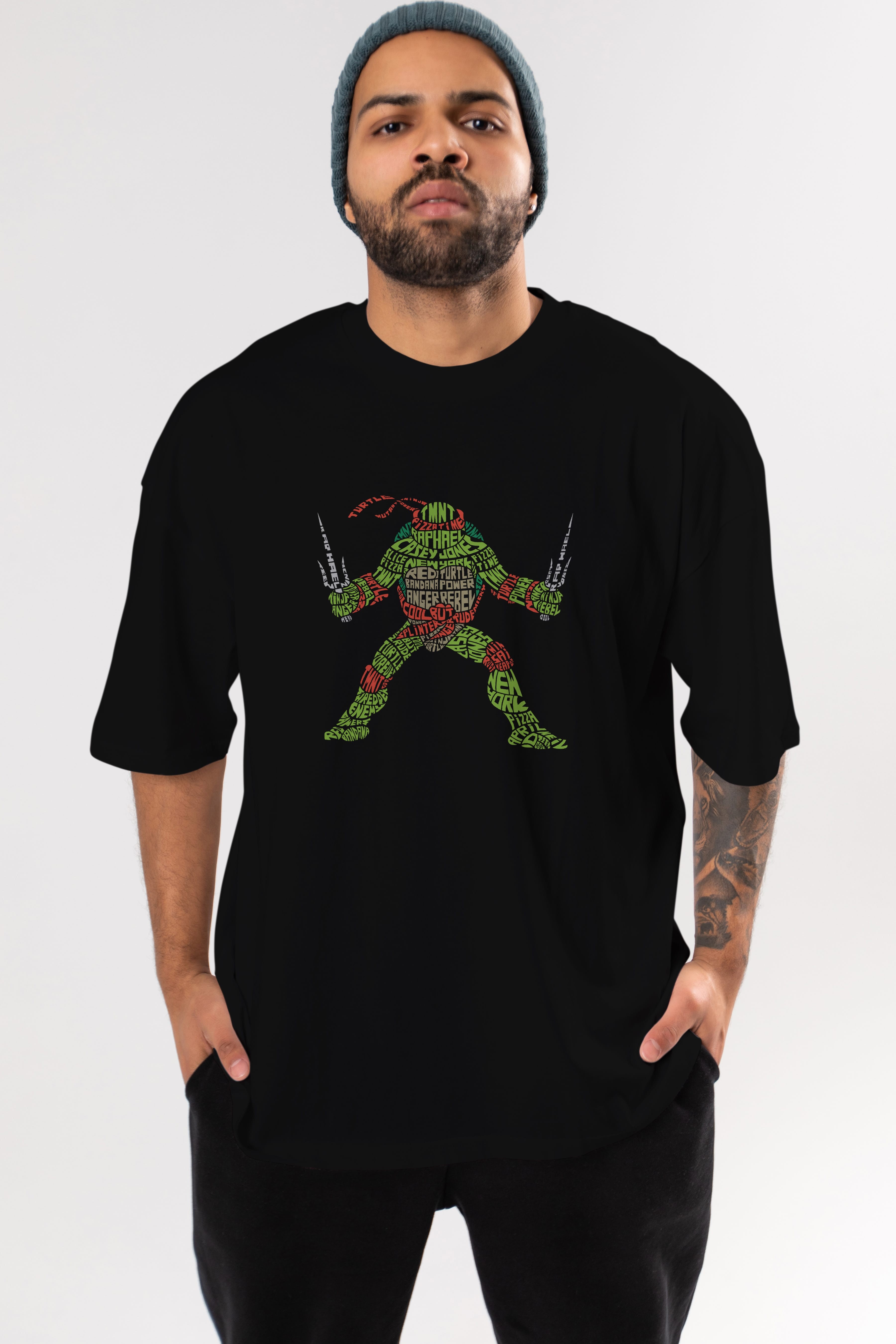 Ninja Turtle Ön Baskılı Oversize t-shirt %100 pamuk Erkek Kadın Unisex