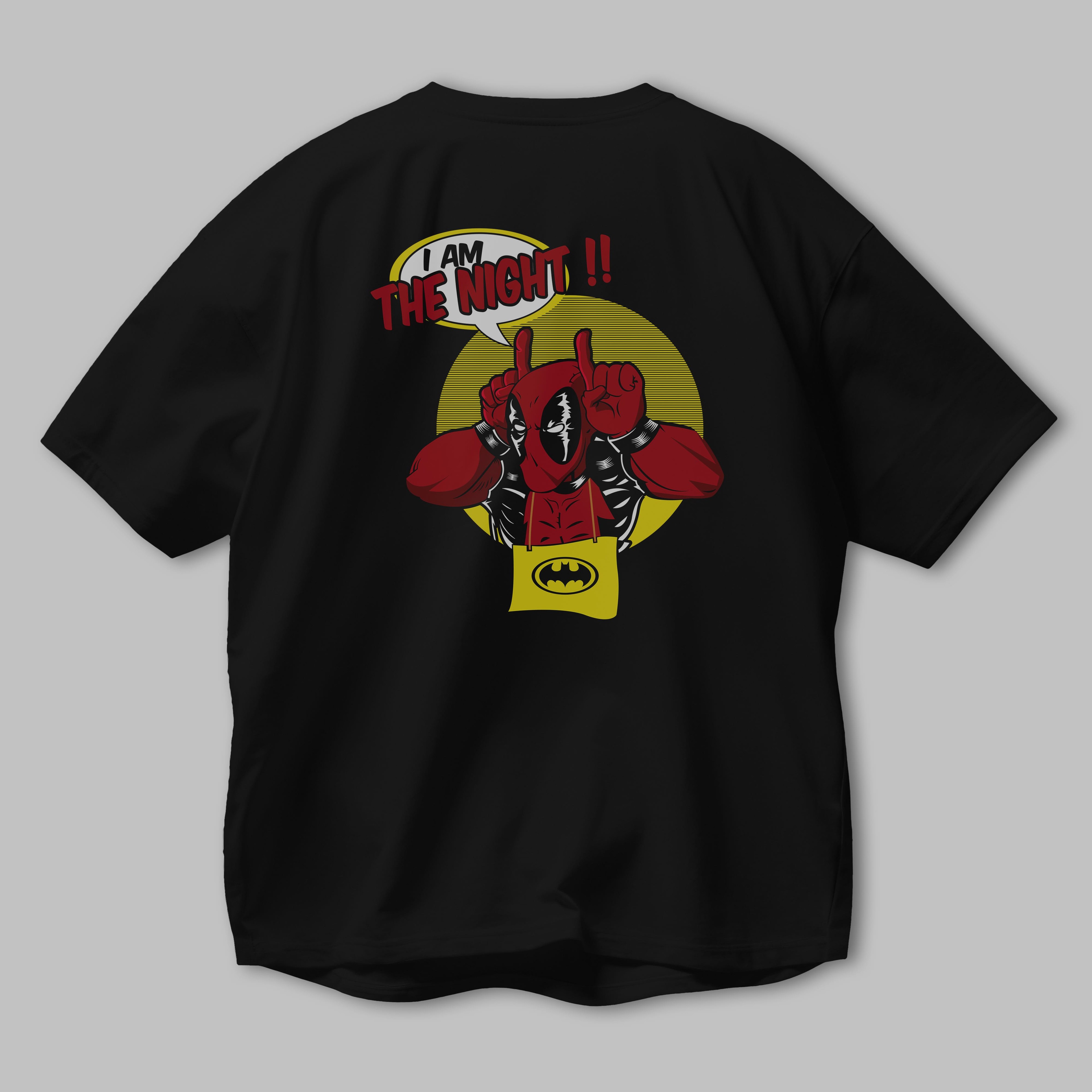 Deadpool (1) Arka Baskılı Oversize t-shirt Erkek Kadın Unisex %100 Pamuk Bisiklet Yaka tişort