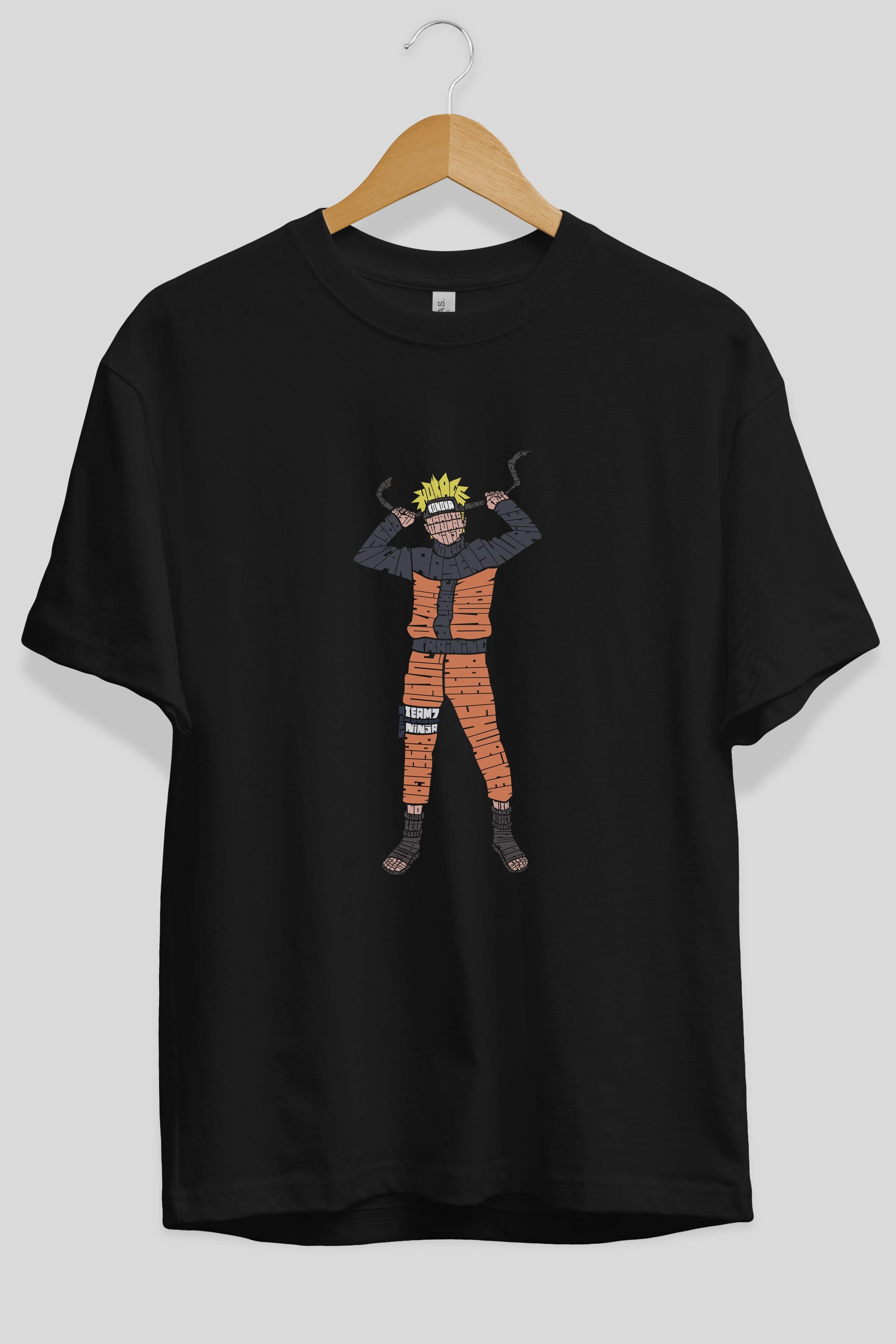 Naruto Ön Baskılı Oversize t-shirt %100 pamuk Erkek Kadın Unisex