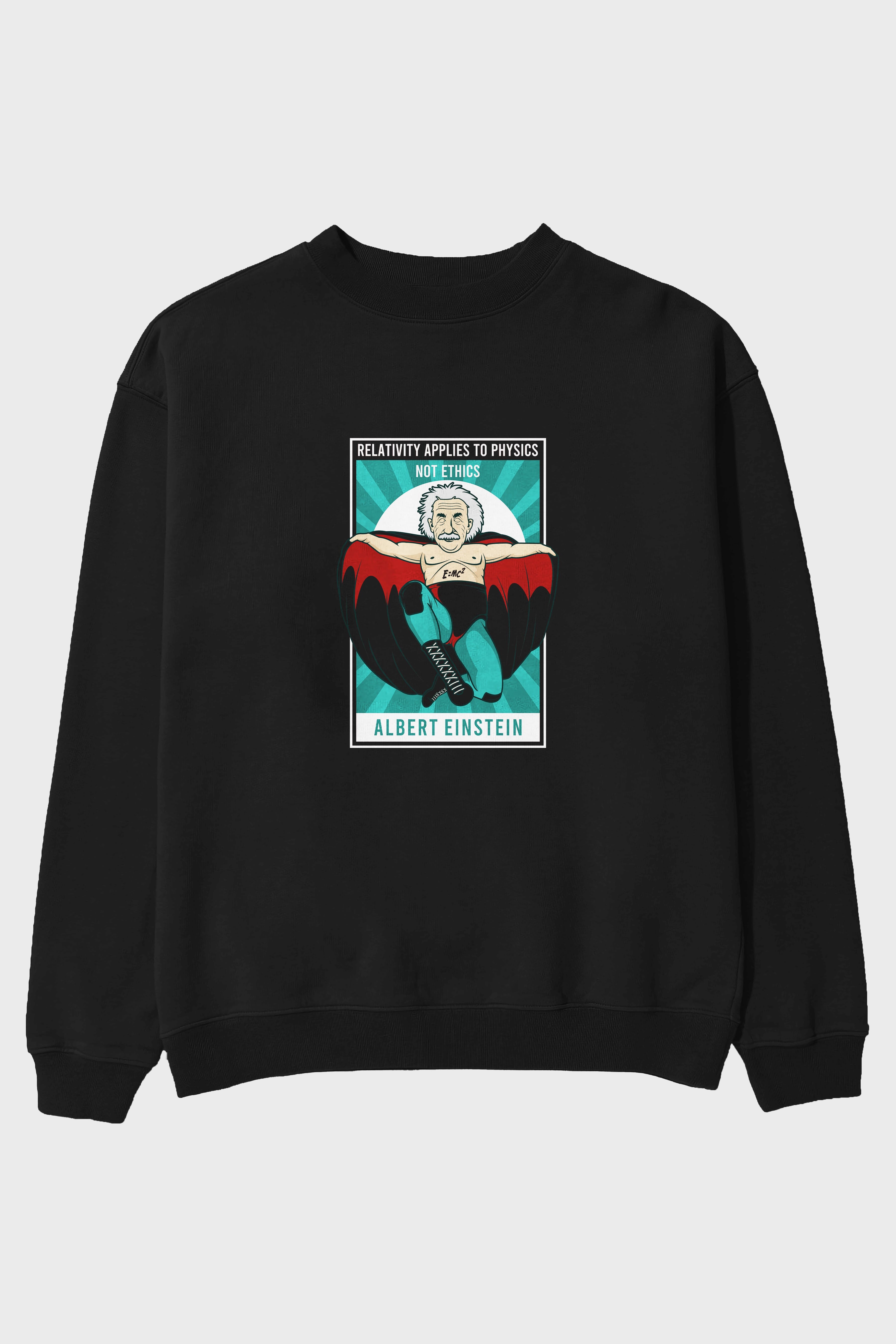 Nacho Libre Einstein Ön Baskılı Oversize Sweatshirt Erkek Kadın Unisex