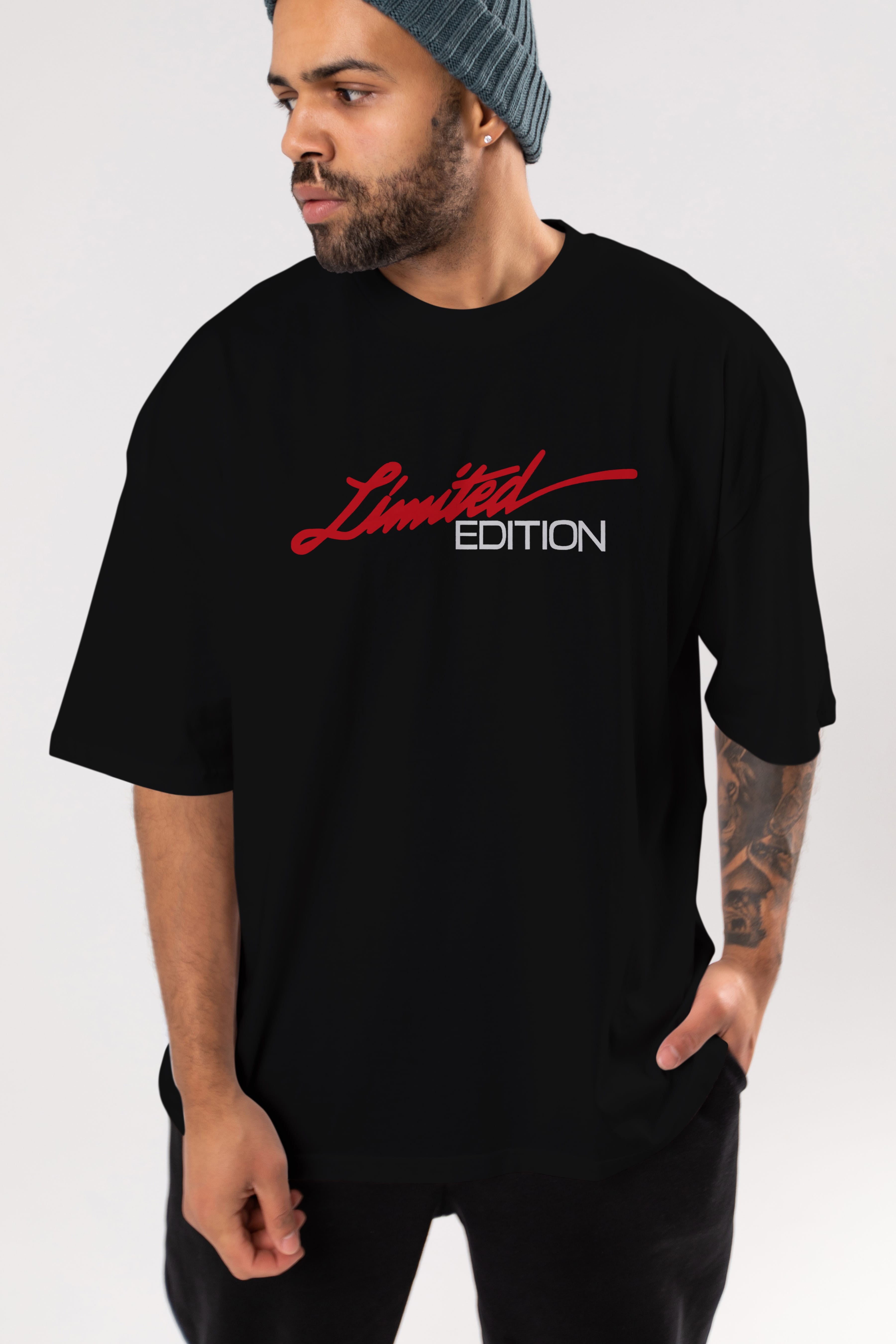 Limited Edition Ön Baskılı Oversize t-shirt %100 pamuk Erkek Kadın Unisex