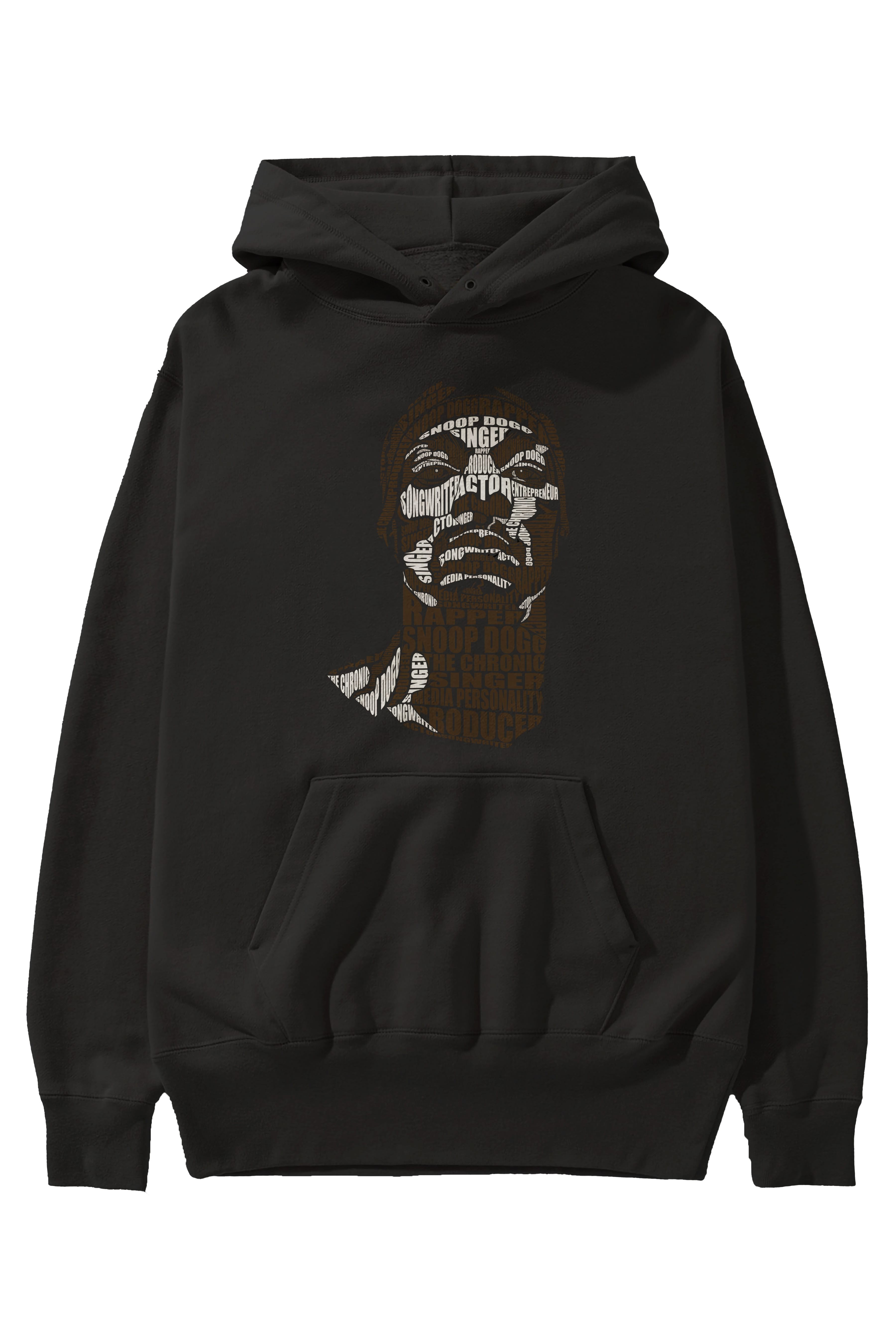 Snoop Dogg Calligram Ön Baskılı Hoodie Oversize Kapüşonlu Sweatshirt Erkek Kadın Unisex