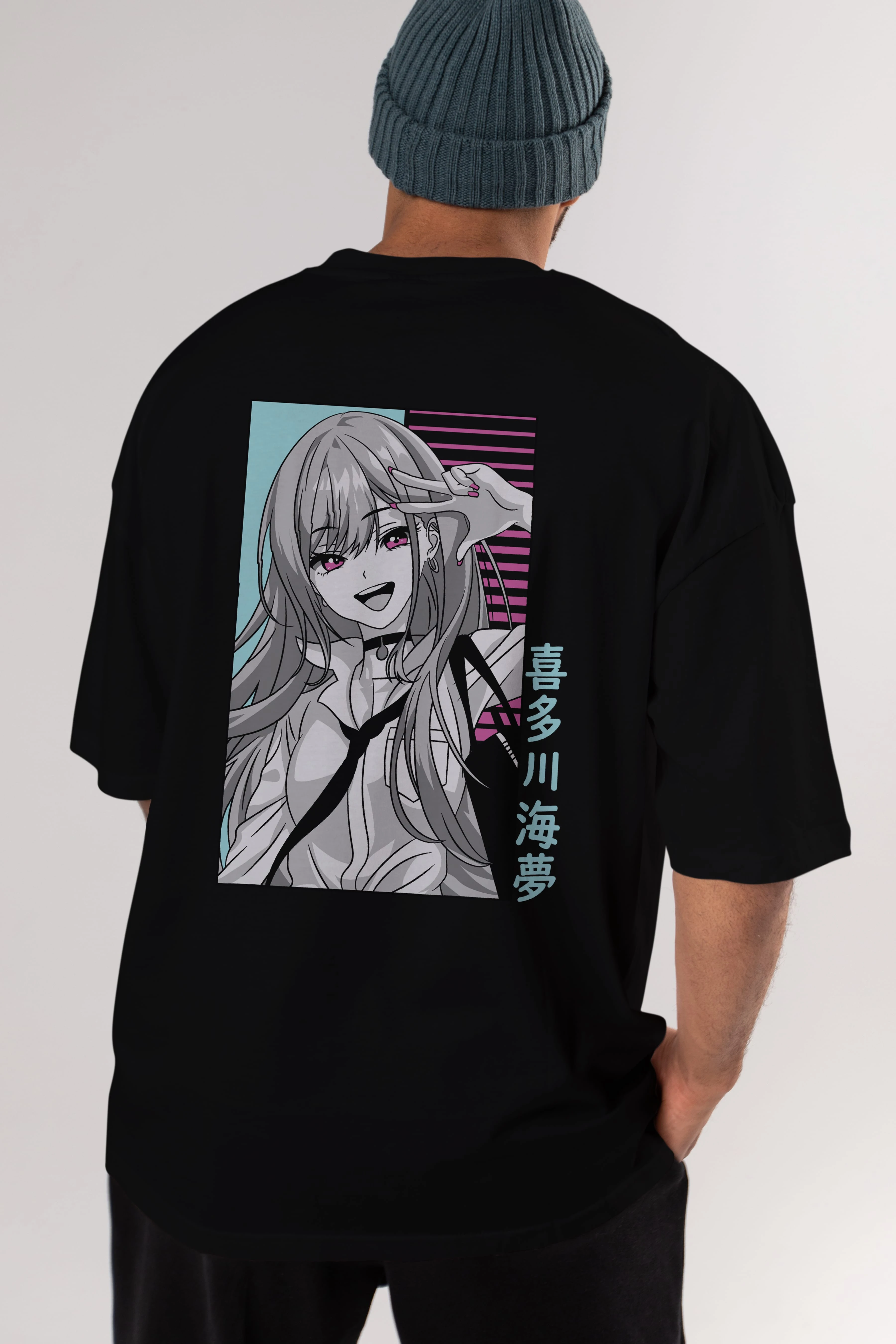 Marin Kitagawa 1 Anime Arka Baskılı Oversize t-shirt Erkek Kadın Unisex
