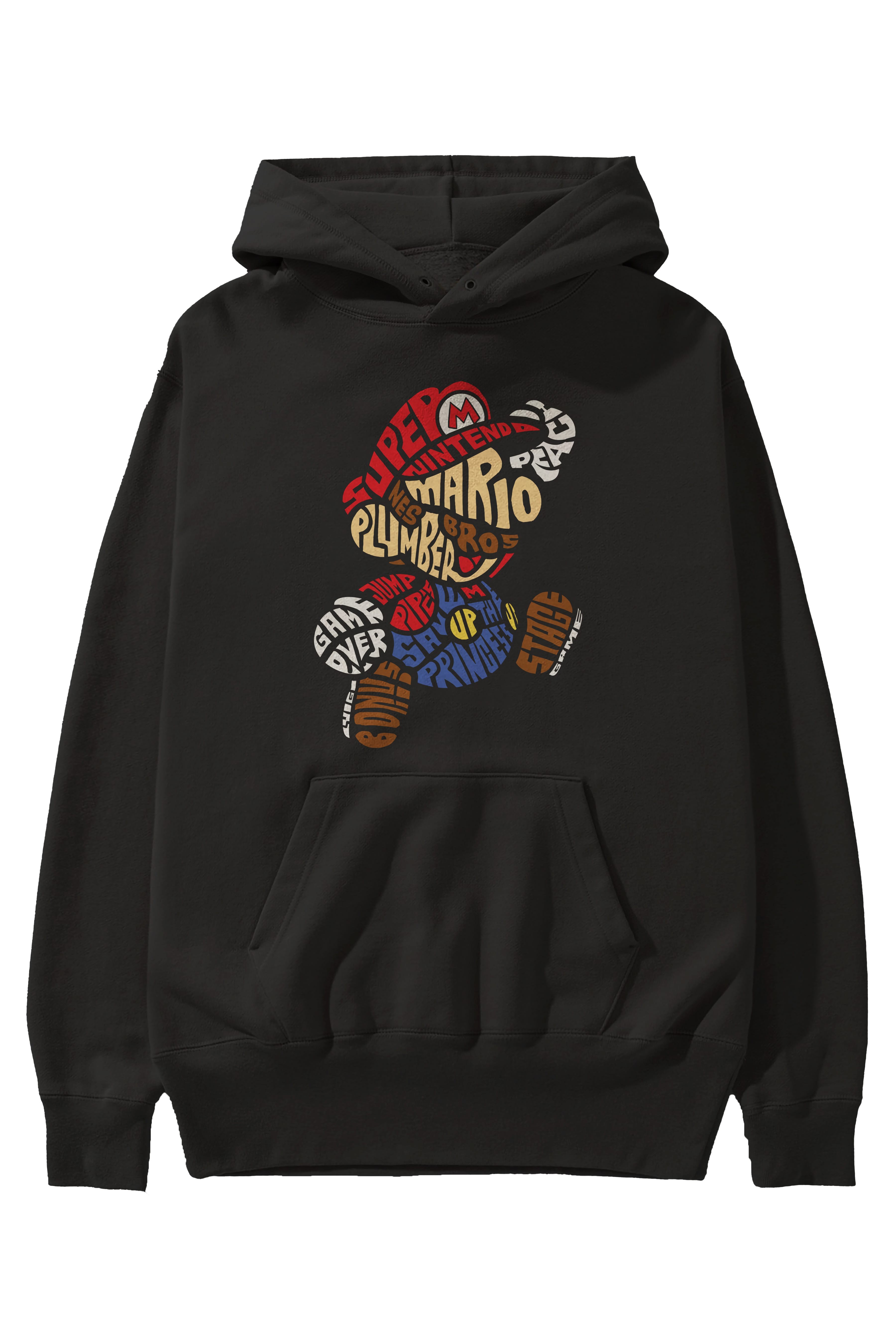 Mario Bros Ön Baskılı Hoodie Oversize Kapüşonlu Sweatshirt Erkek Kadın Unisex