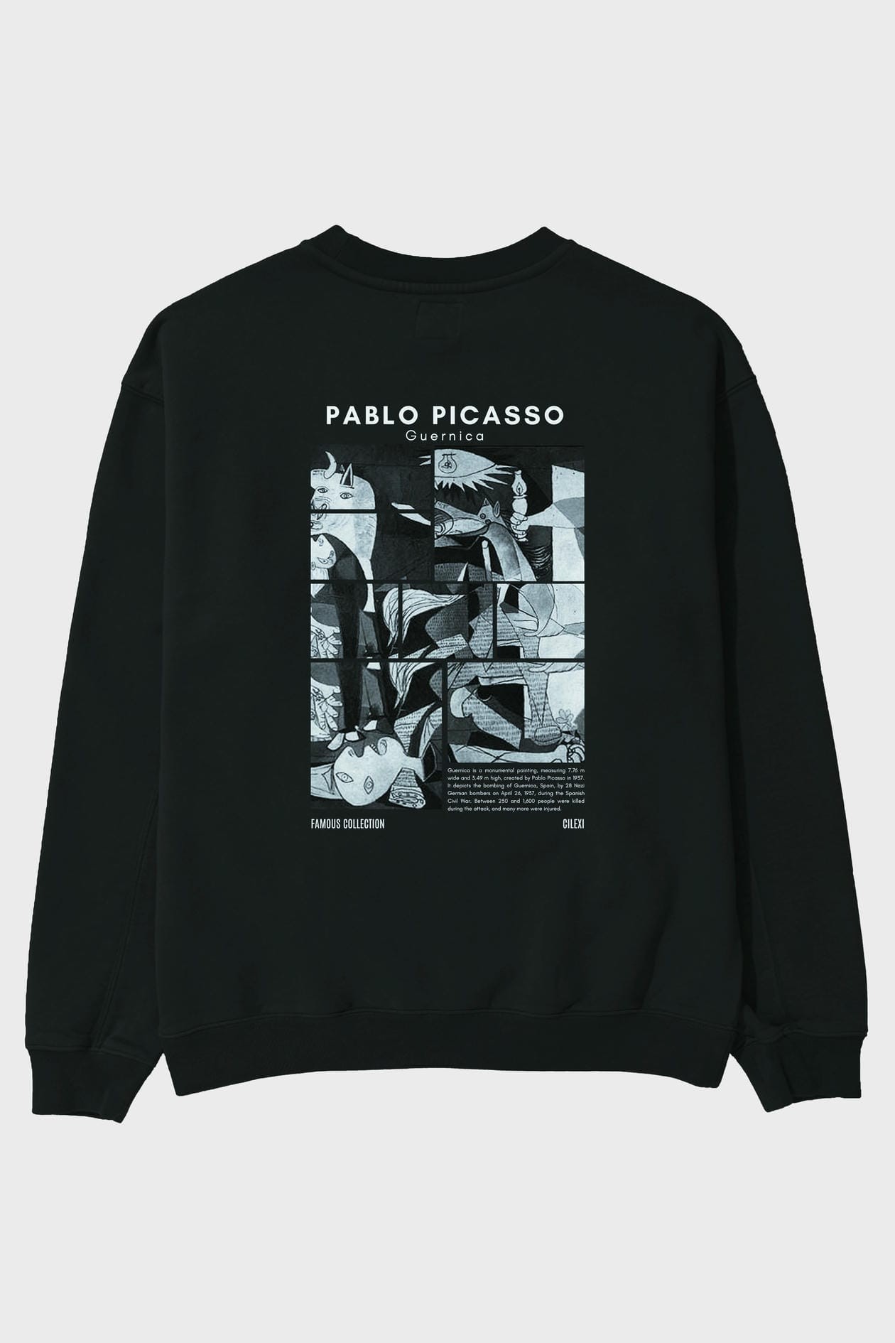 Pablo Picasso Guernica Arka Baskılı Oversize Sweatshirt Erkek Kadın Unisex