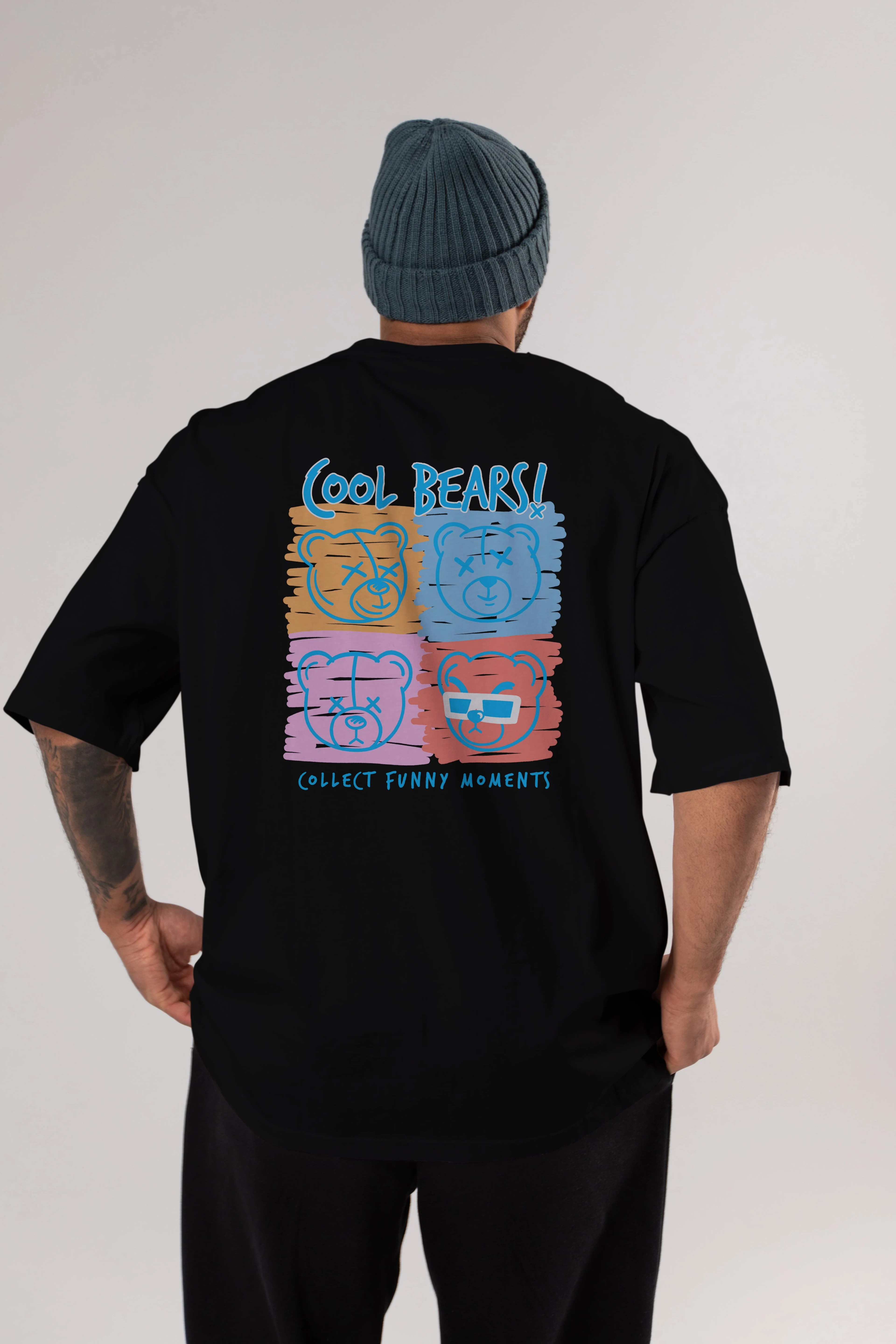 Cool Bears Arka Baskılı Oversize t-shirt Erkek Kadın Unisex