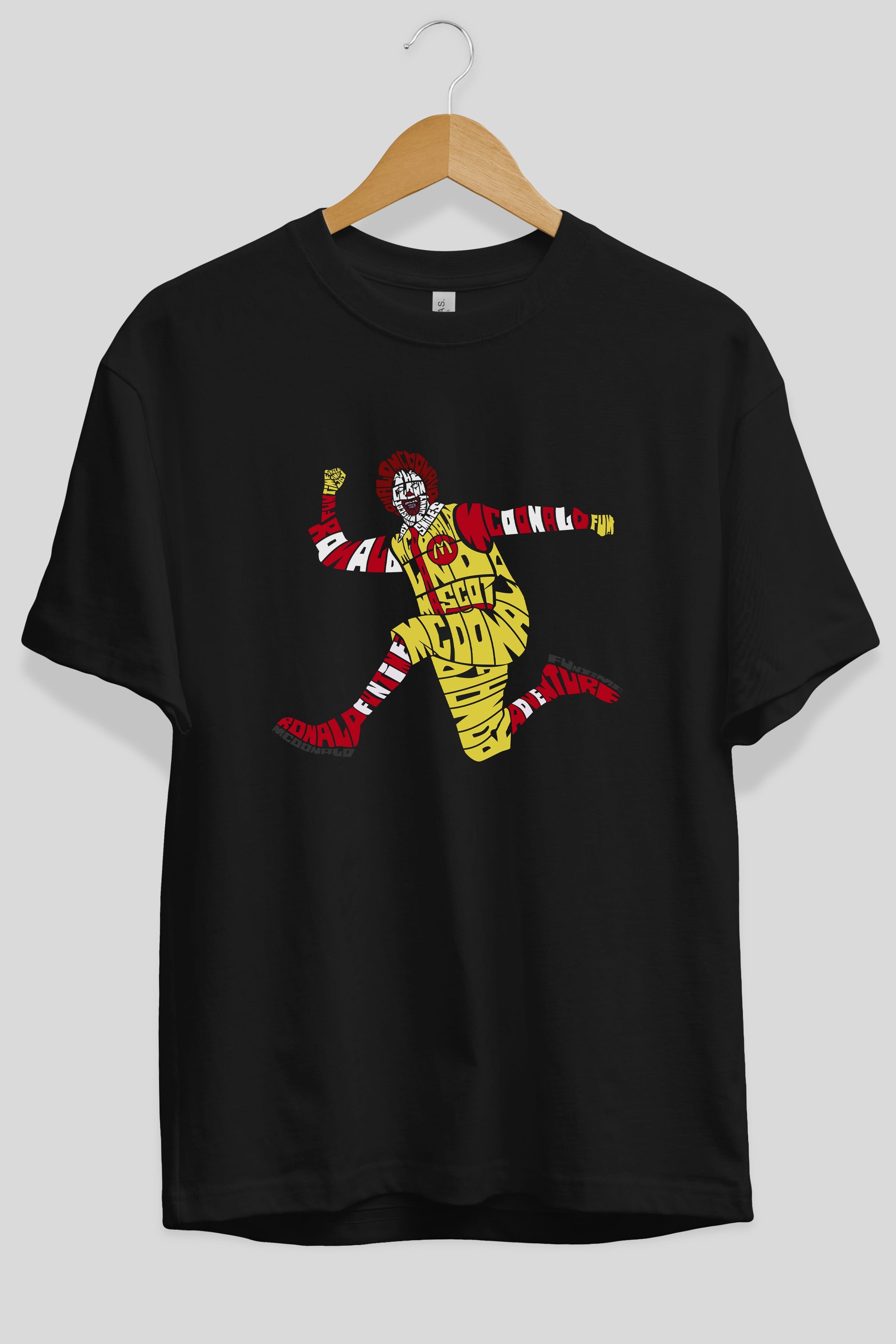 Ronald Mcdonald Ön Baskılı Oversize t-shirt %100 pamuk Erkek Kadın Unisex