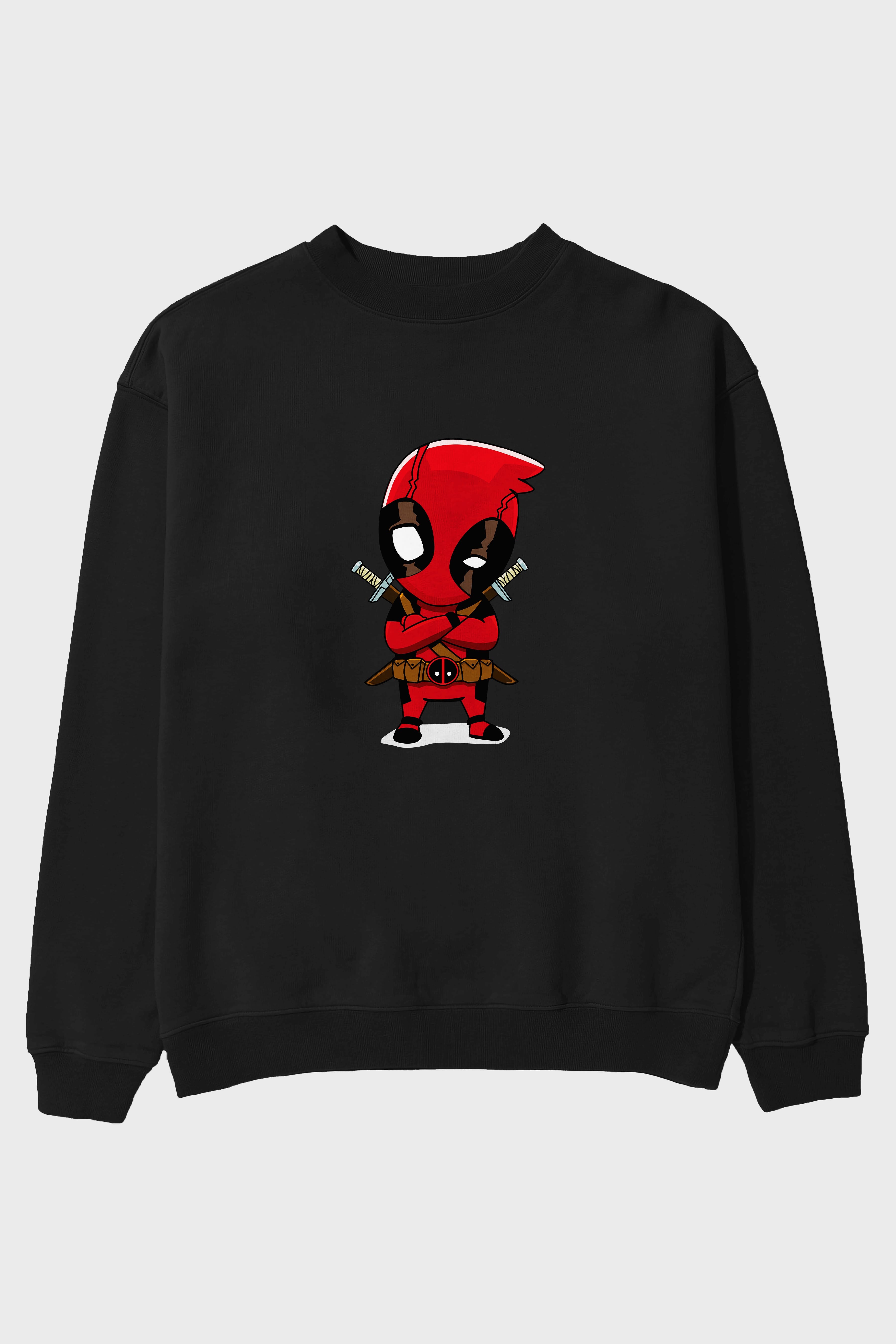 Deadpool (19) Ön Baskılı Oversize Sweatshirt Erkek Kadın Unisex