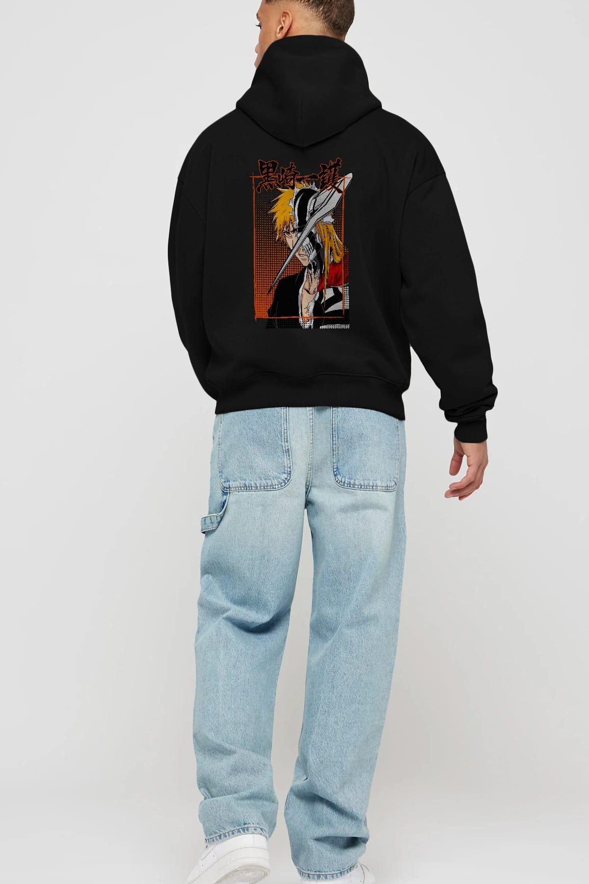 thelust Anime Arka Baskılı Hoodie Oversize Kapüşonlu Sweatshirt Erkek Kadın Unisex