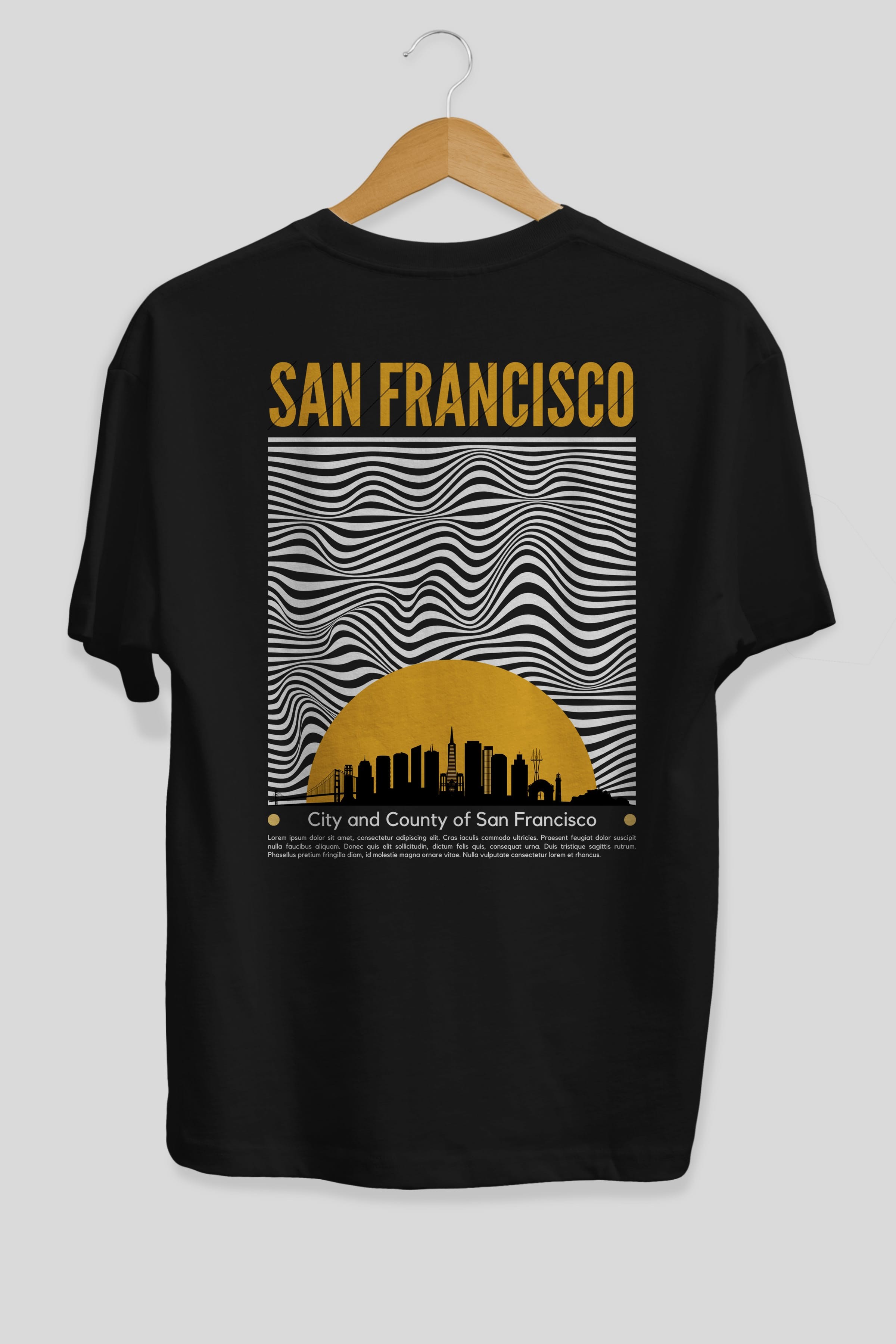 San Francisco Yazılı Arka Baskılı Oversize t-shirt Erkek Kadın Unisex