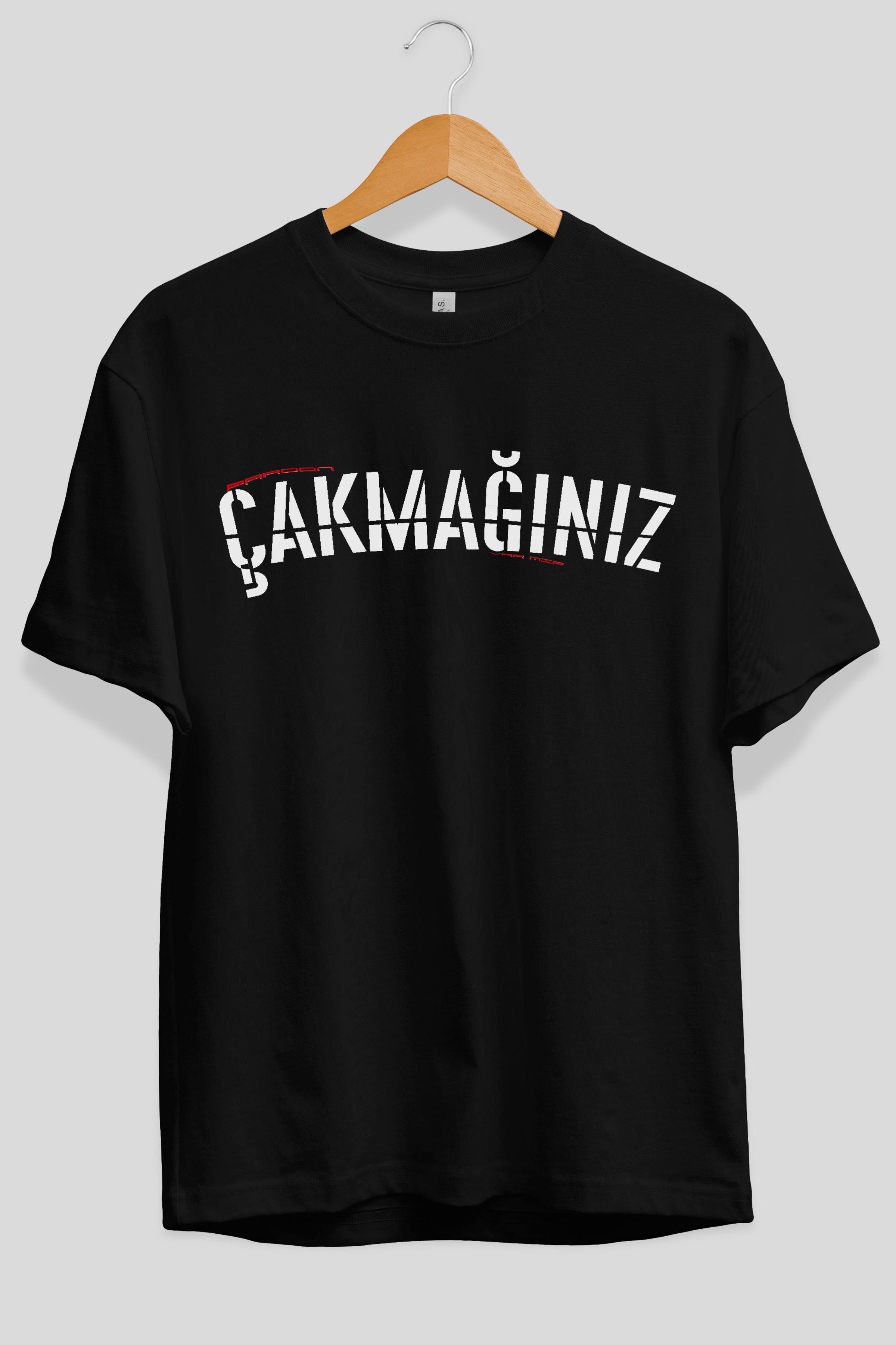 Pardon Çakmağınız Var Mı Ön Baskılı Oversize t-shirt %100 pamuk Erkek Kadın Unisex