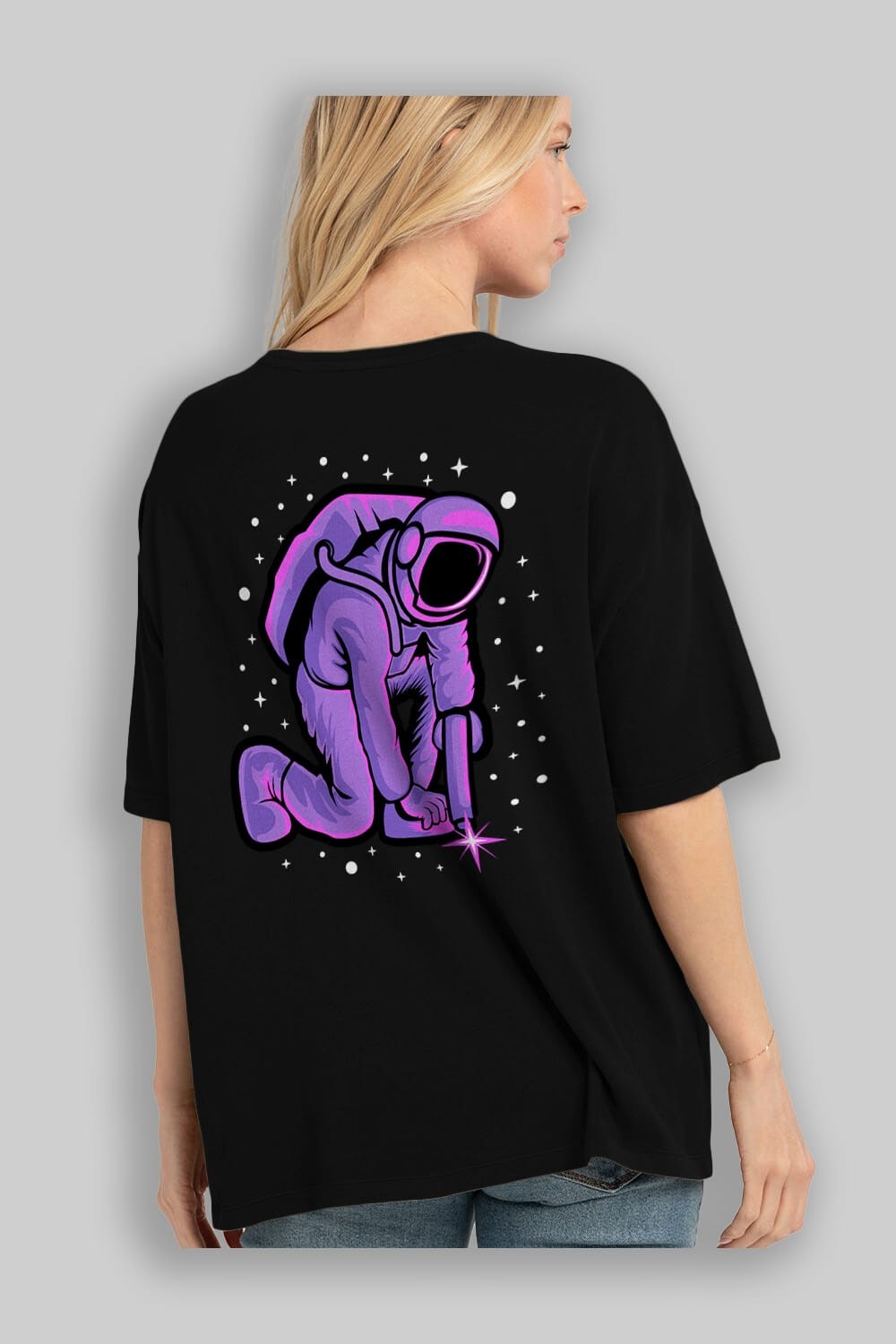 Welding in Space Arka Baskılı Oversize t-shirt Erkek Kadın Unisex