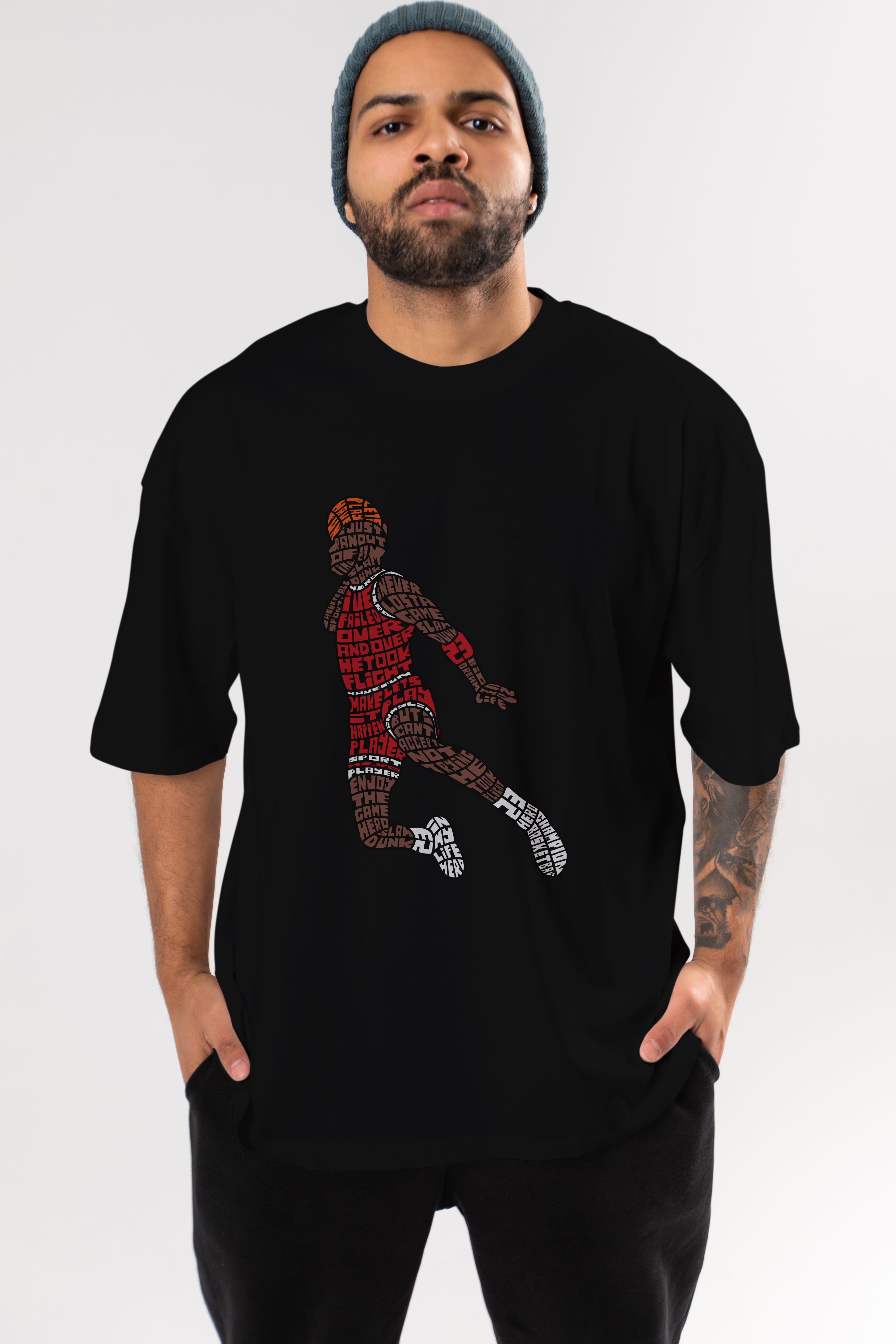 Slamdunk Ön Baskılı Oversize t-shirt %100 pamuk Erkek Kadın Unisex