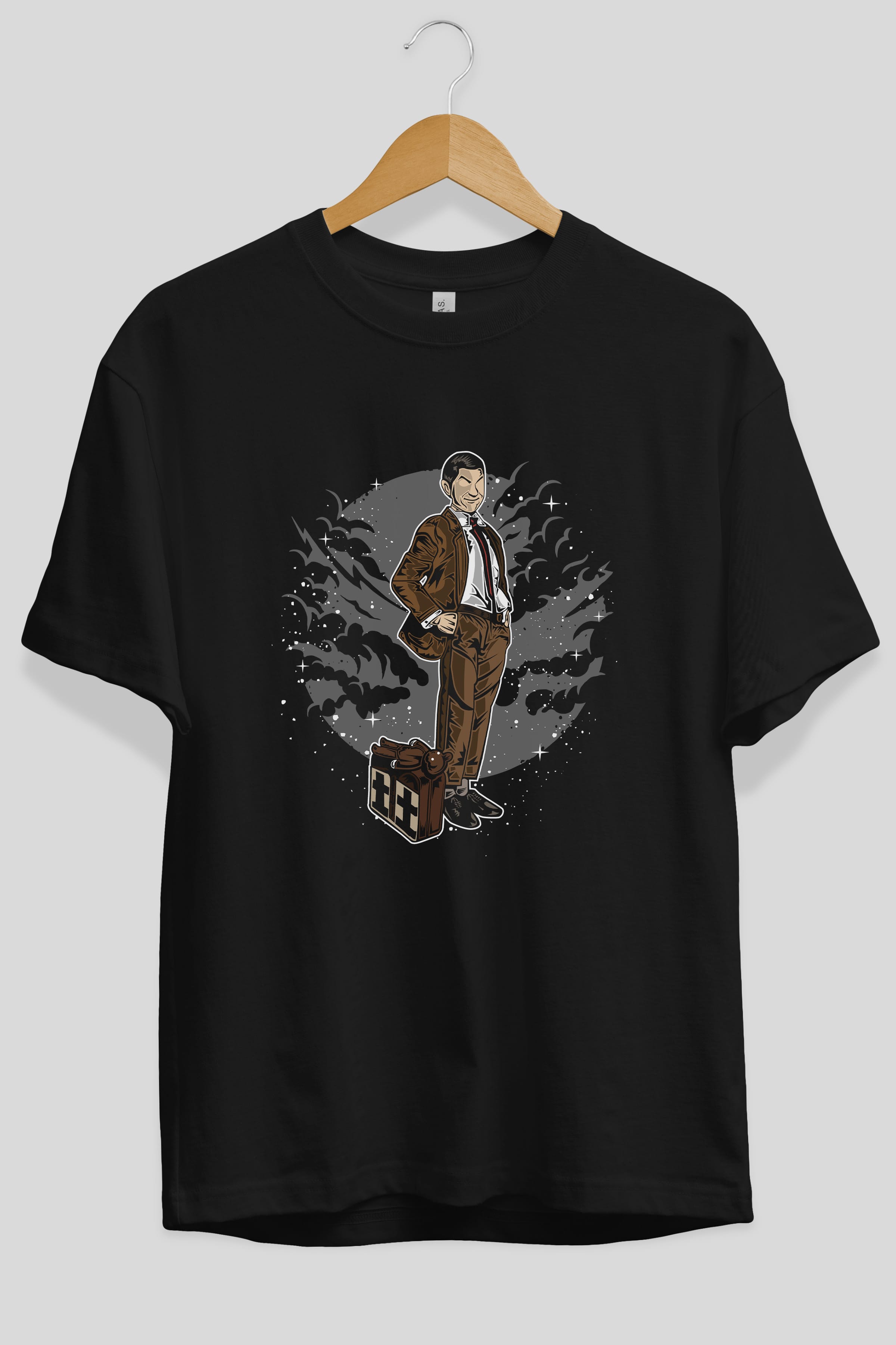 Mr Bean Ön Baskılı Oversize t-shirt Erkek Kadın Unisex %100 Pamuk tişort