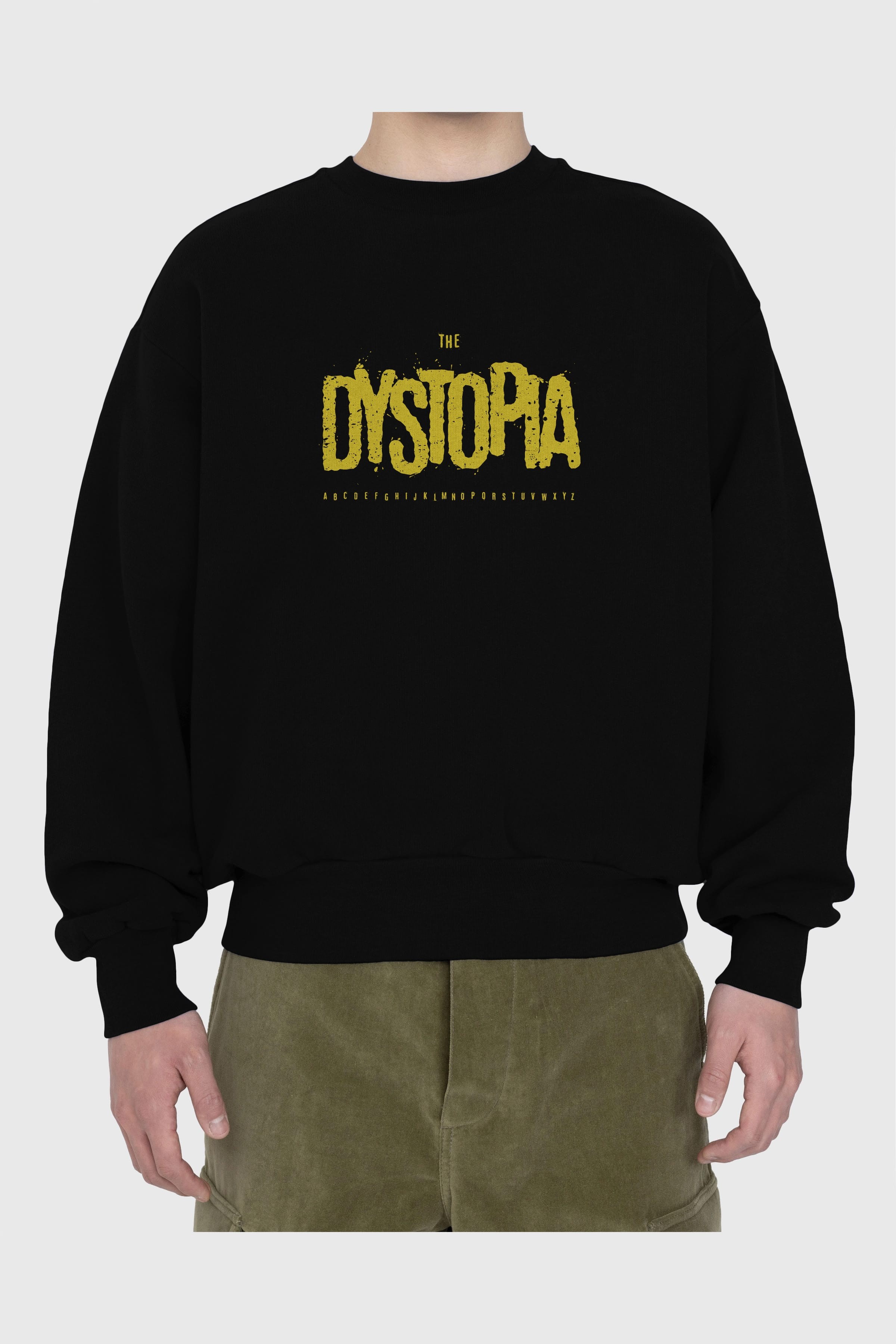 The Dystopia Ön Baskılı Oversize Sweatshirt Erkek Kadın Unisex