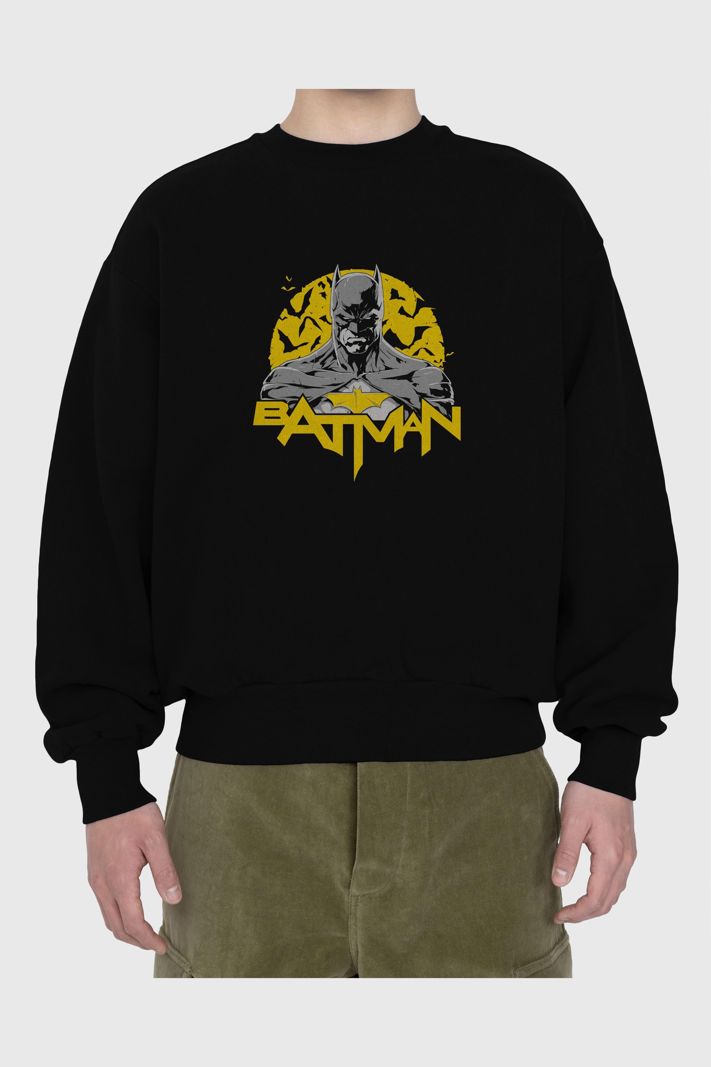 Batman (10) Ön Baskılı Oversize Sweatshirt Erkek Kadın Unisex