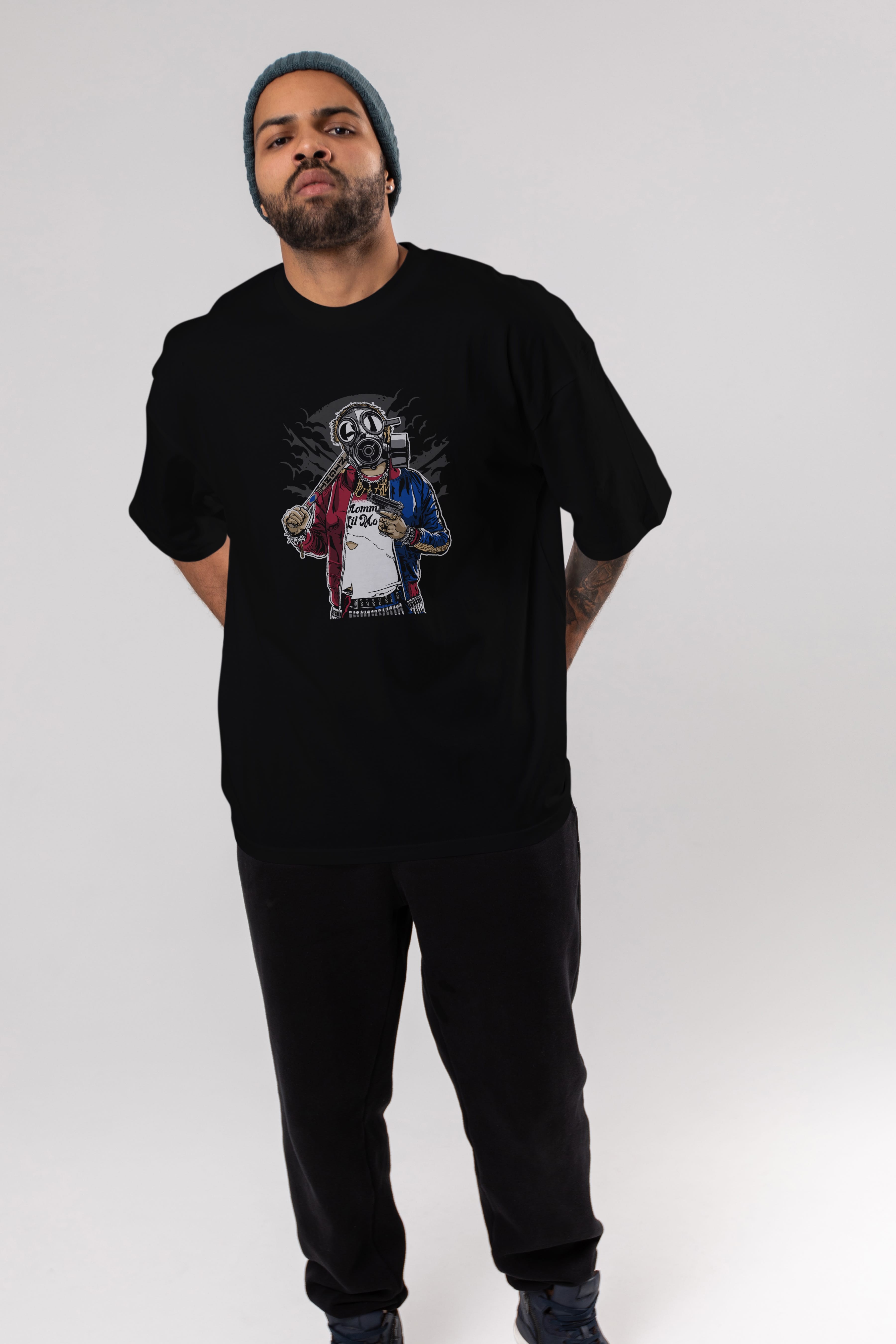 Suicide Gasmask Ön Baskılı Oversize t-shirt Erkek Kadın Unisex %100 Pamuk tişort