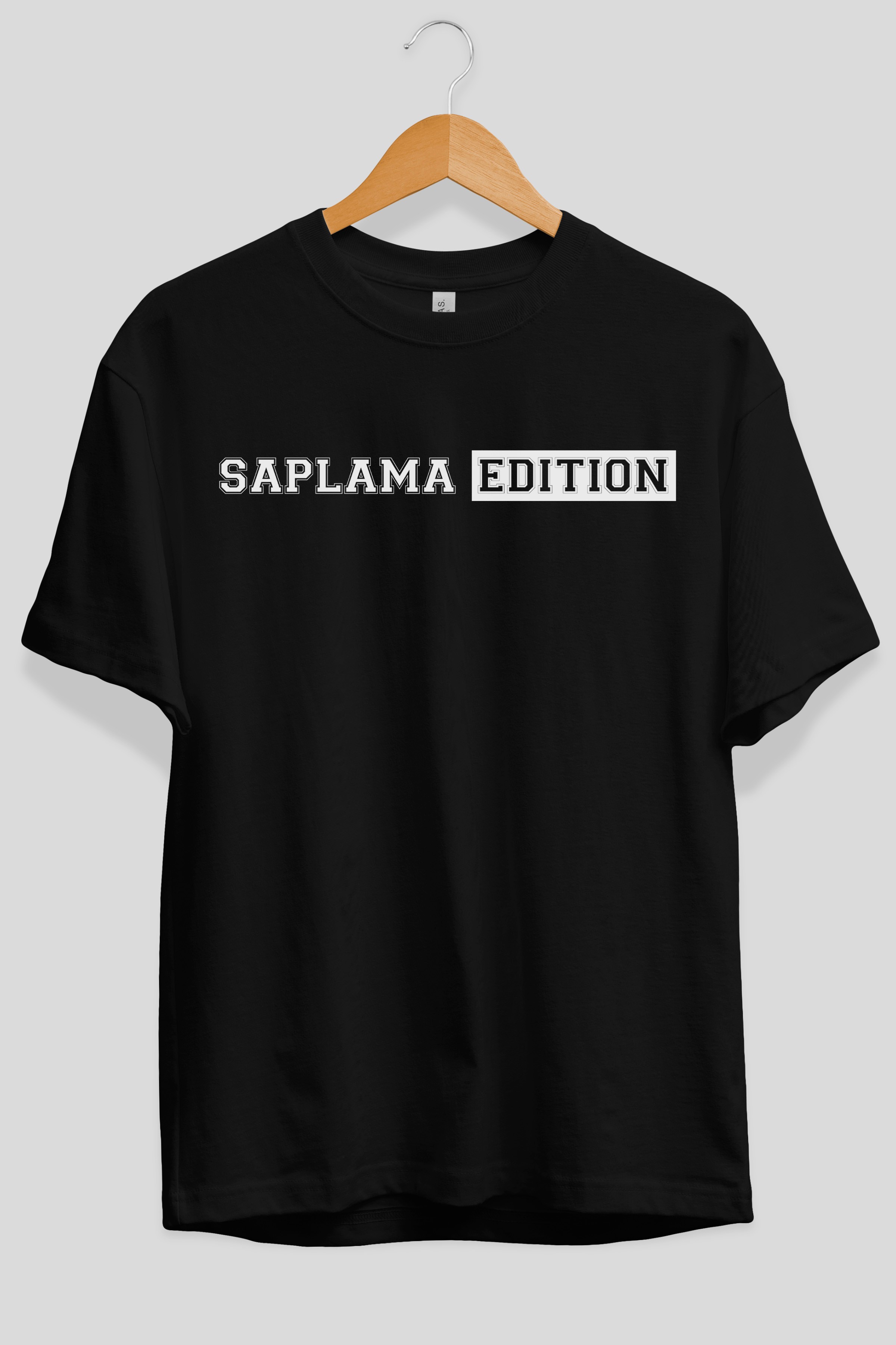 Saplama Edition Ön Baskılı Oversize t-shirt %100 pamuk Erkek Kadın Unisex