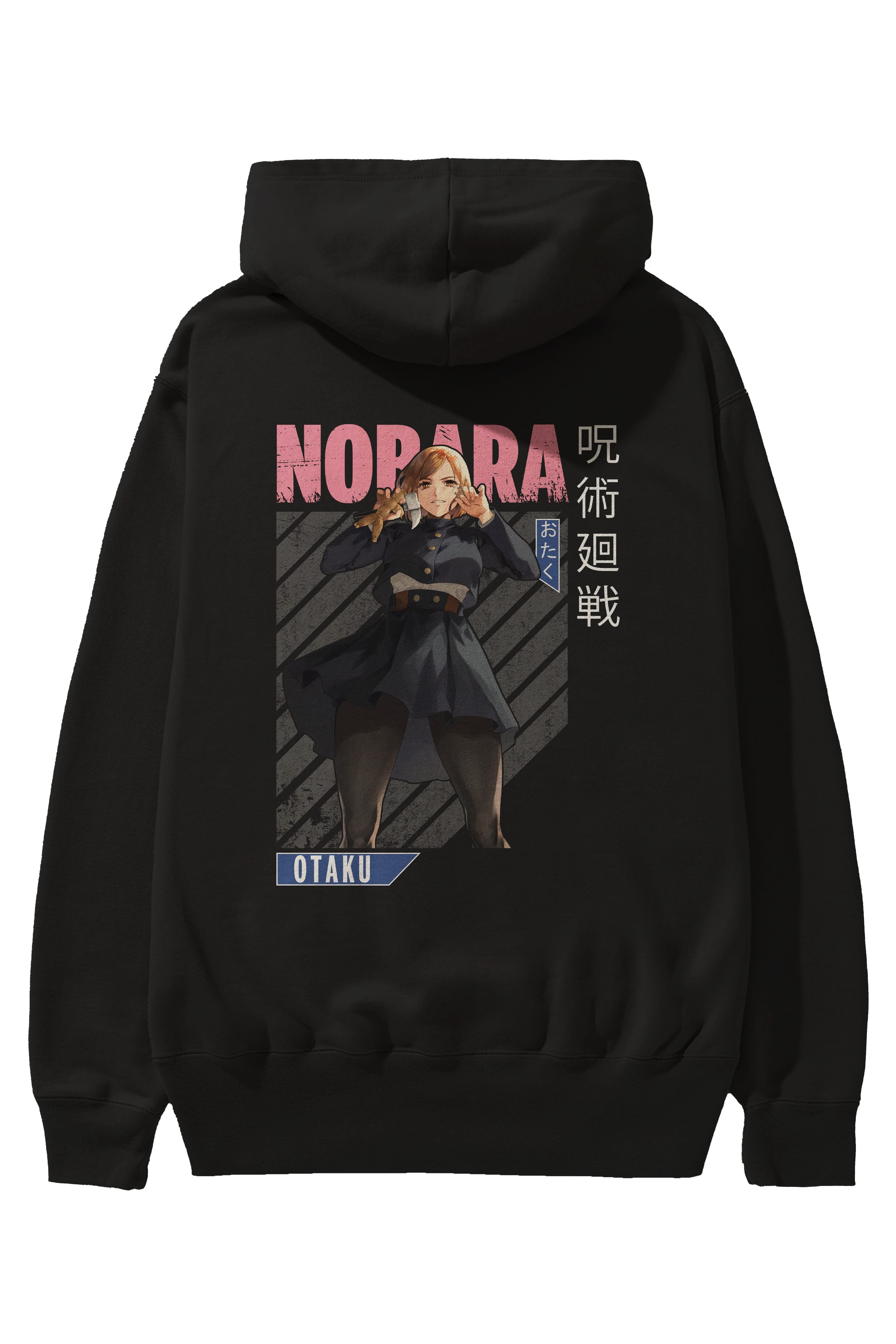 Nobara Kugisaki 4 Anime Arka Baskılı Hoodie Oversize Kapüşonlu Sweatshirt Erkek Kadın Unisex