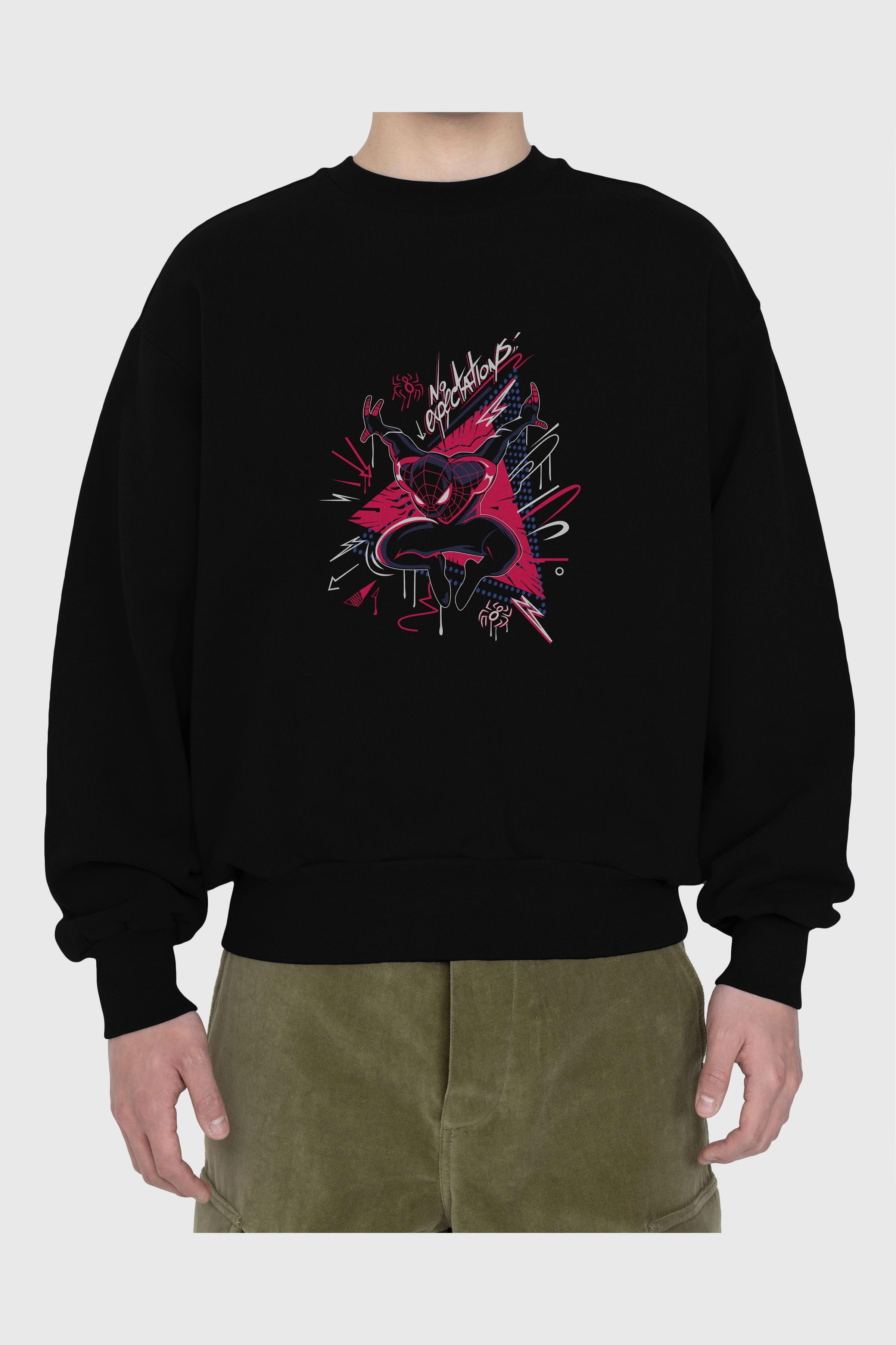 Spiderman (23) Ön Baskılı Oversize Sweatshirt Erkek Kadın Unisex