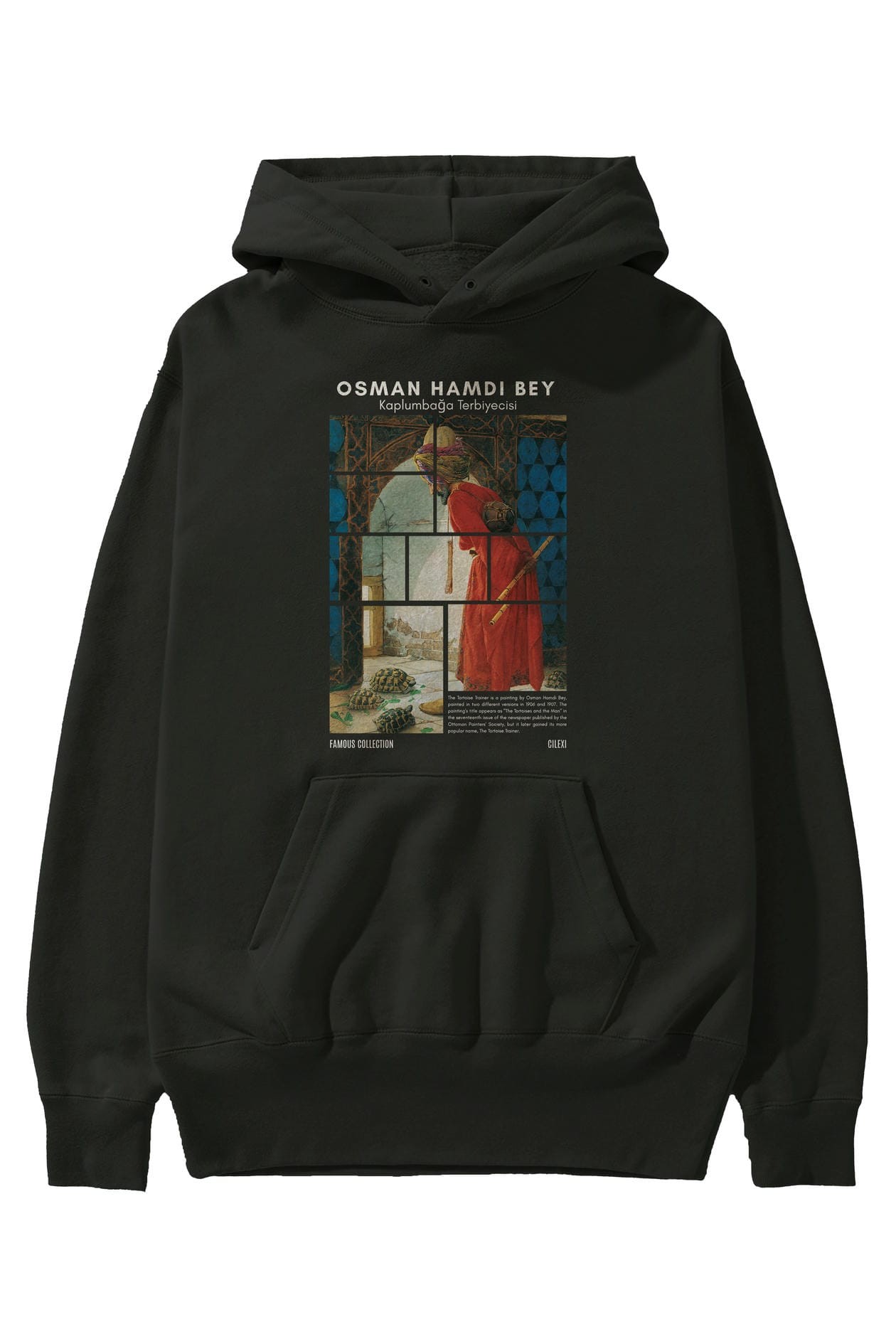 Osman Hamdi Bey ön Baskılı Hoodie Oversize Kapüşonlu Sweatshirt Erkek Kadın