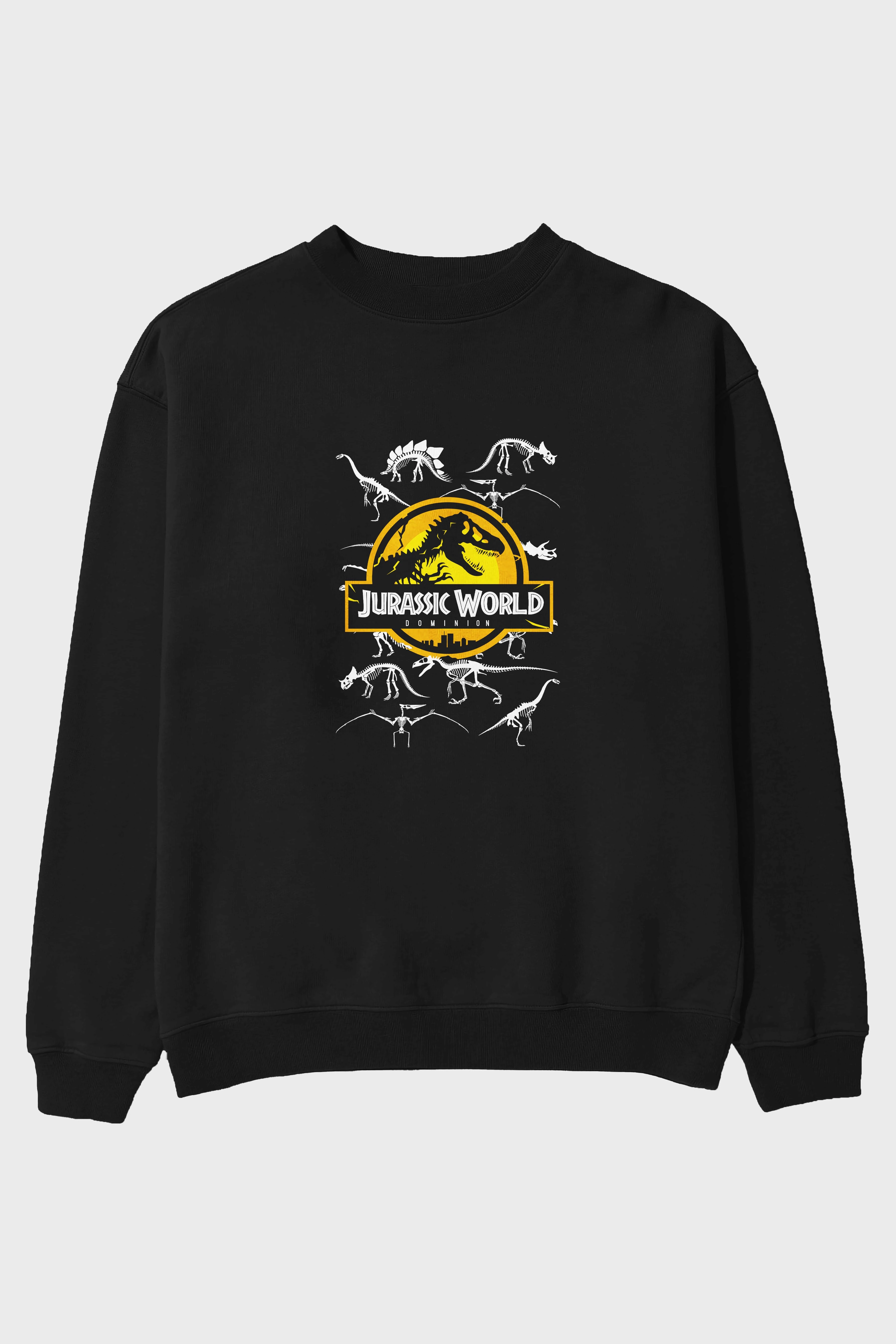 Jurassic Park (5) Ön Baskılı Oversize Sweatshirt Erkek Kadın Unisex