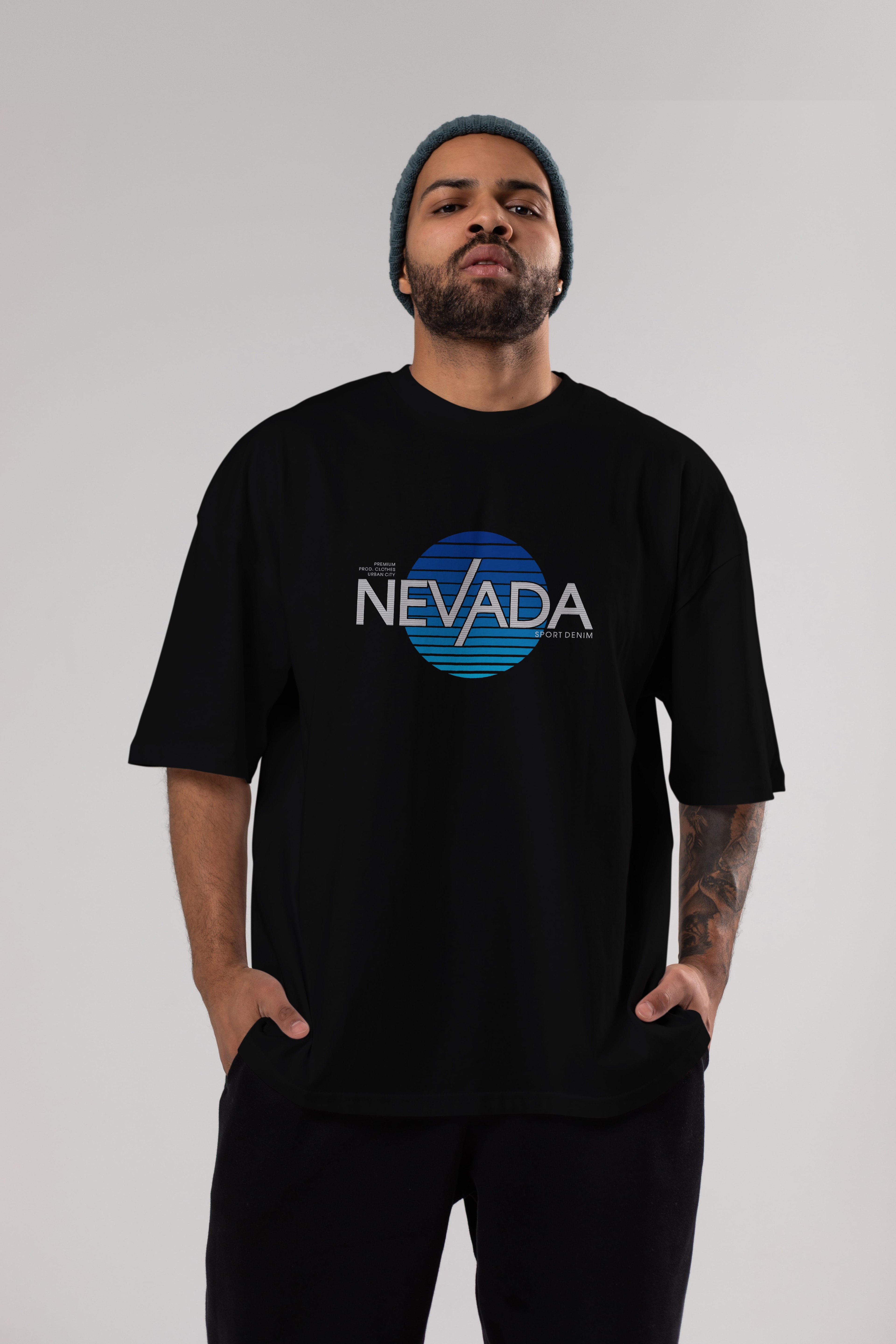 Nevada Ön Baskılı Oversize t-shirt Erkek Kadın Unisex