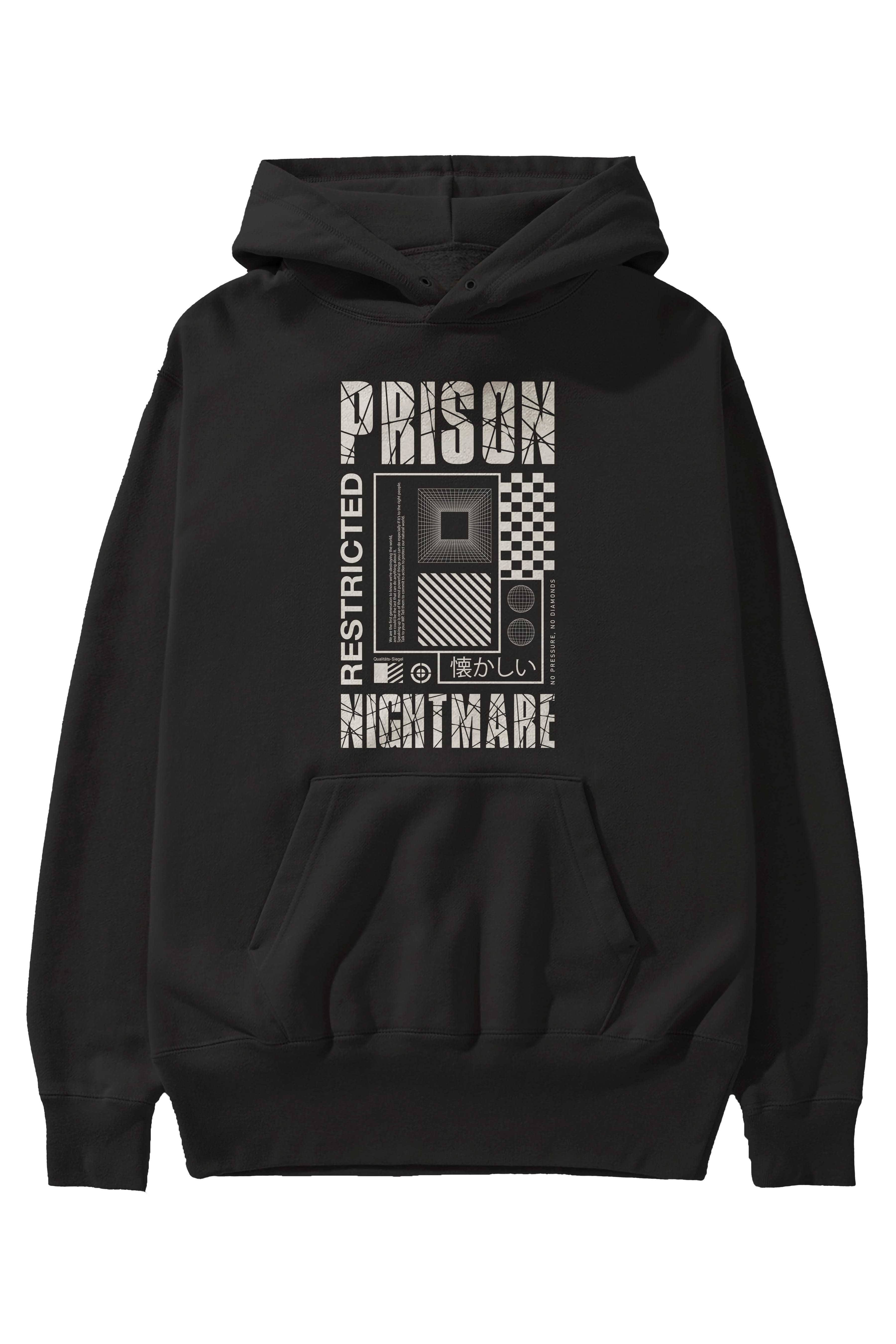 Prison Nightmare Ön Baskılı Hoodie Oversize Kapüşonlu Sweatshirt Erkek Kadın Unisex