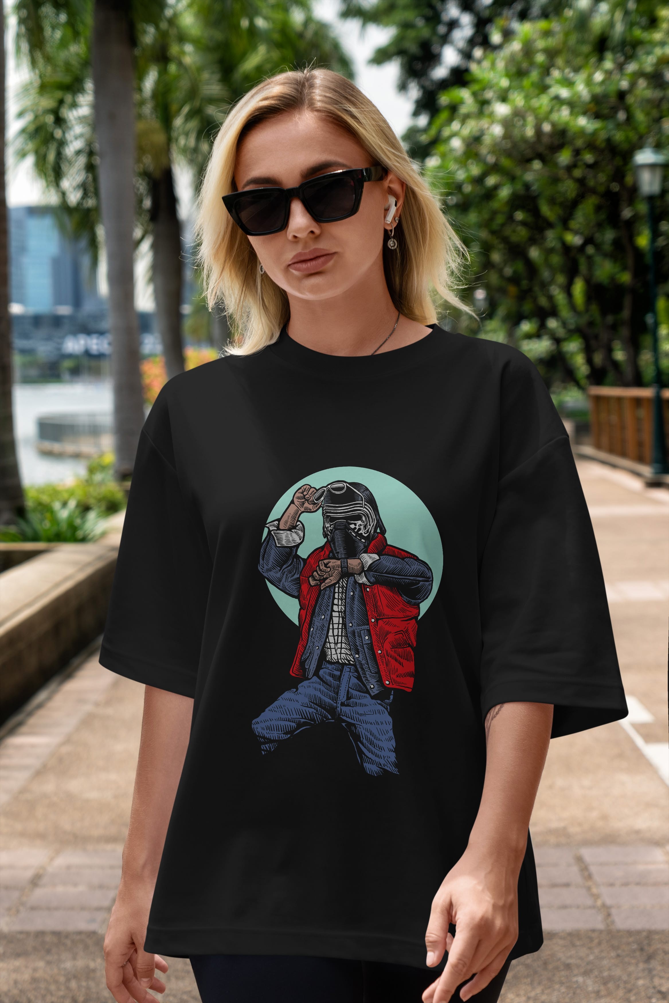 Kylo Mcfly Ön Baskılı Oversize t-shirt Erkek Kadın Unisex %100 Pamuk tişort