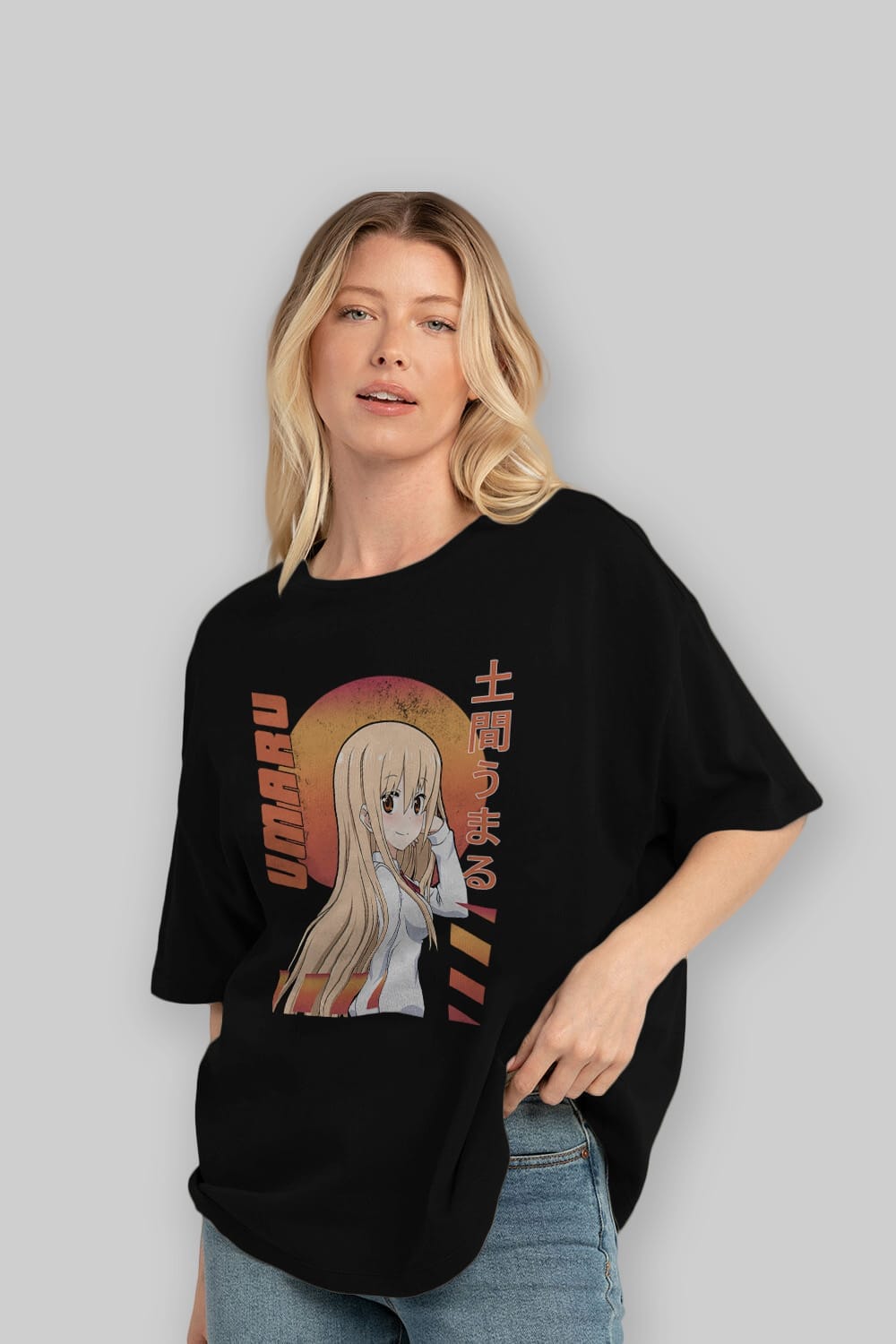 Umaru Doma 5 Anime Ön Baskılı Oversize t-shirt %100 pamuk Erkek Kadın Unisex
